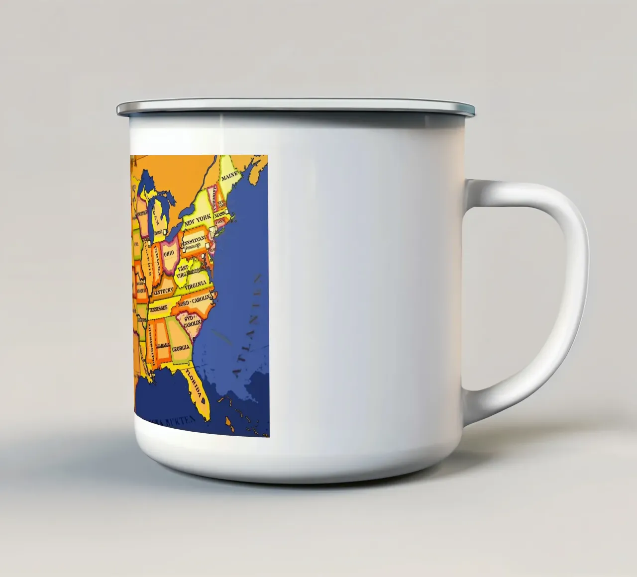 STATI UNITI D'AMERICA tazza in smalto da Piccola Serenata