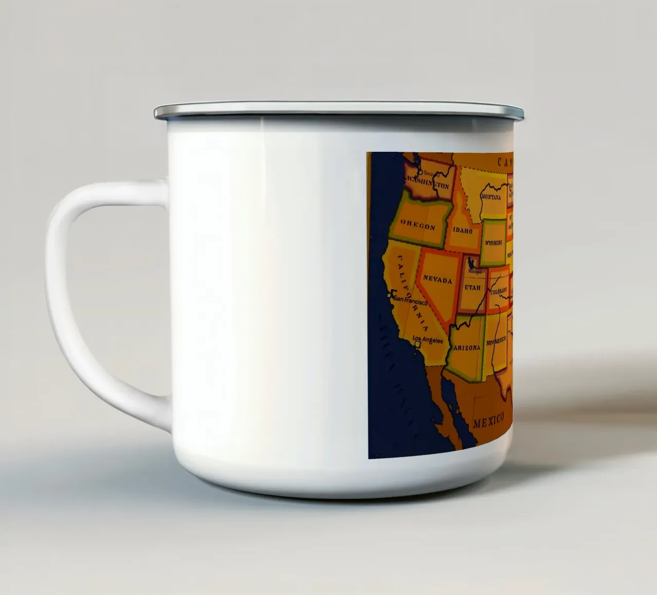 STATI UNITI D'AMERICA tazza in smalto da Piccola Serenata