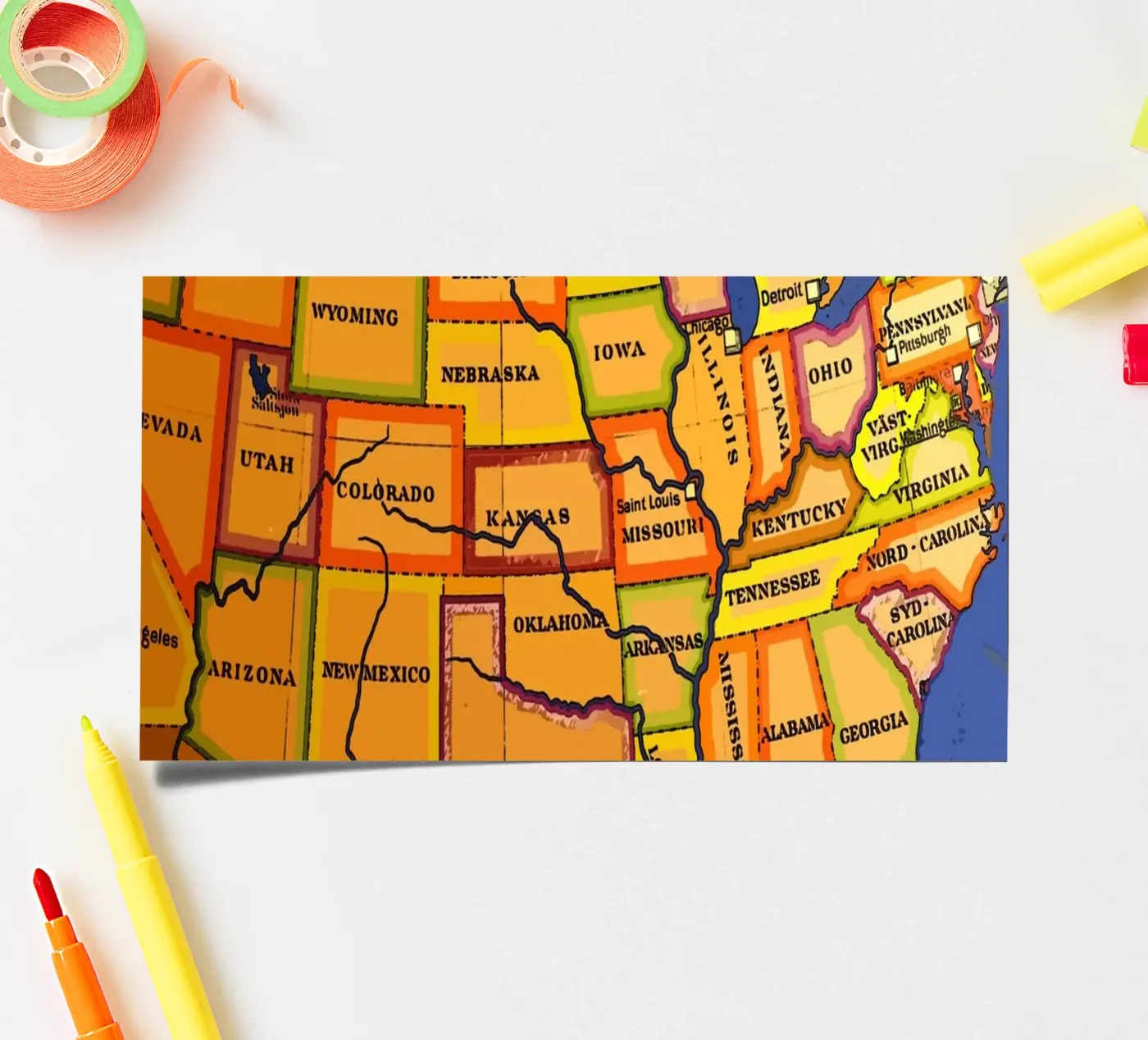 USA sticker sheet by Piccola Serenata