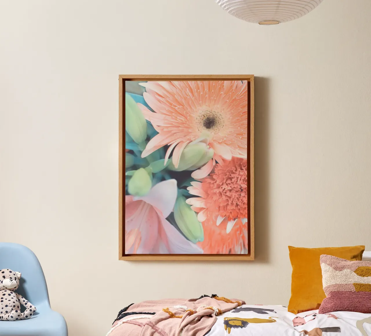 Bouquet di corallo tela con Cornice a cassetta da Eva Nev Photography
