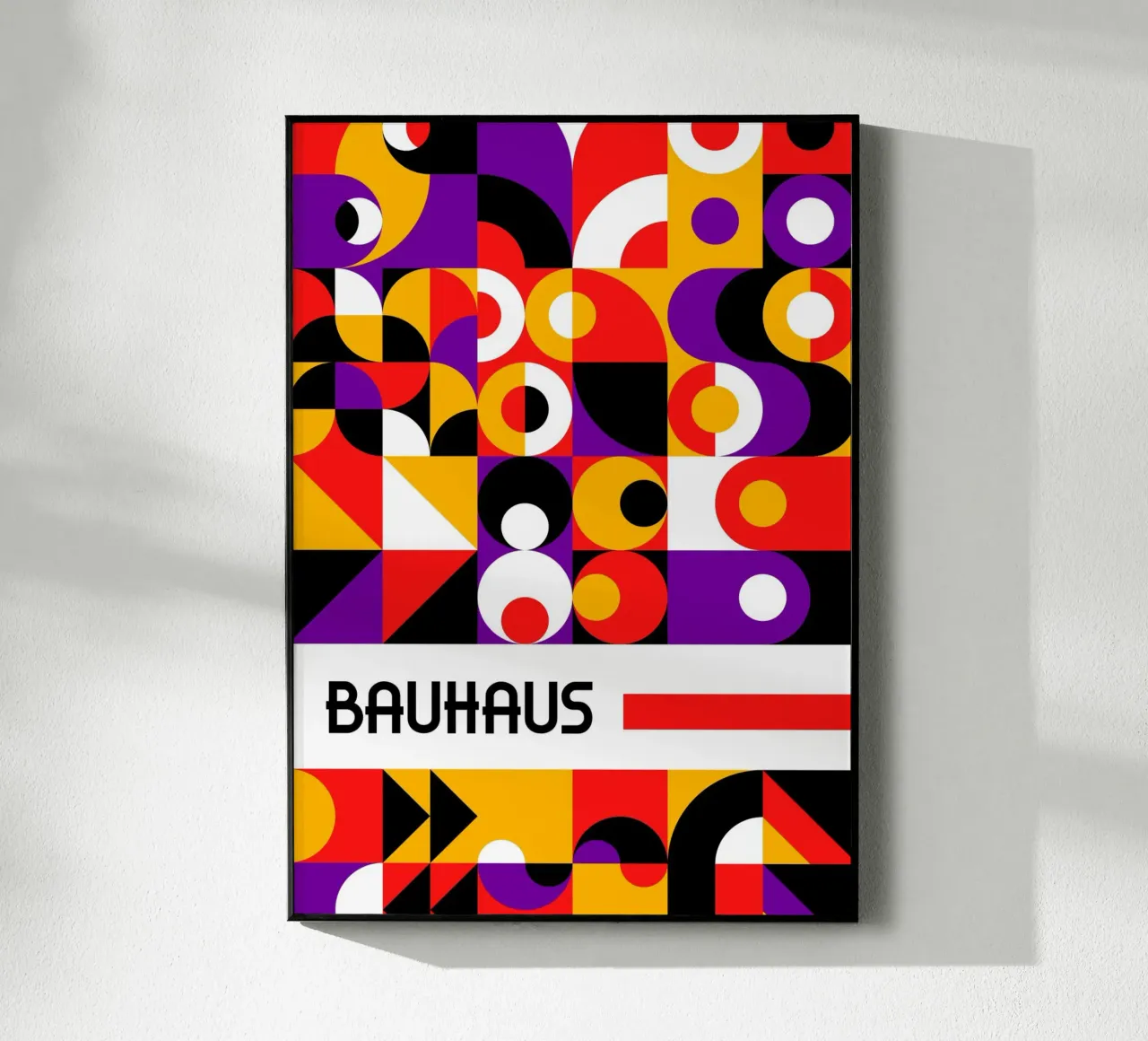 Bauhaus Total Composición Abstracta | Colores Primarios Geometri metacrilato de Grungeo