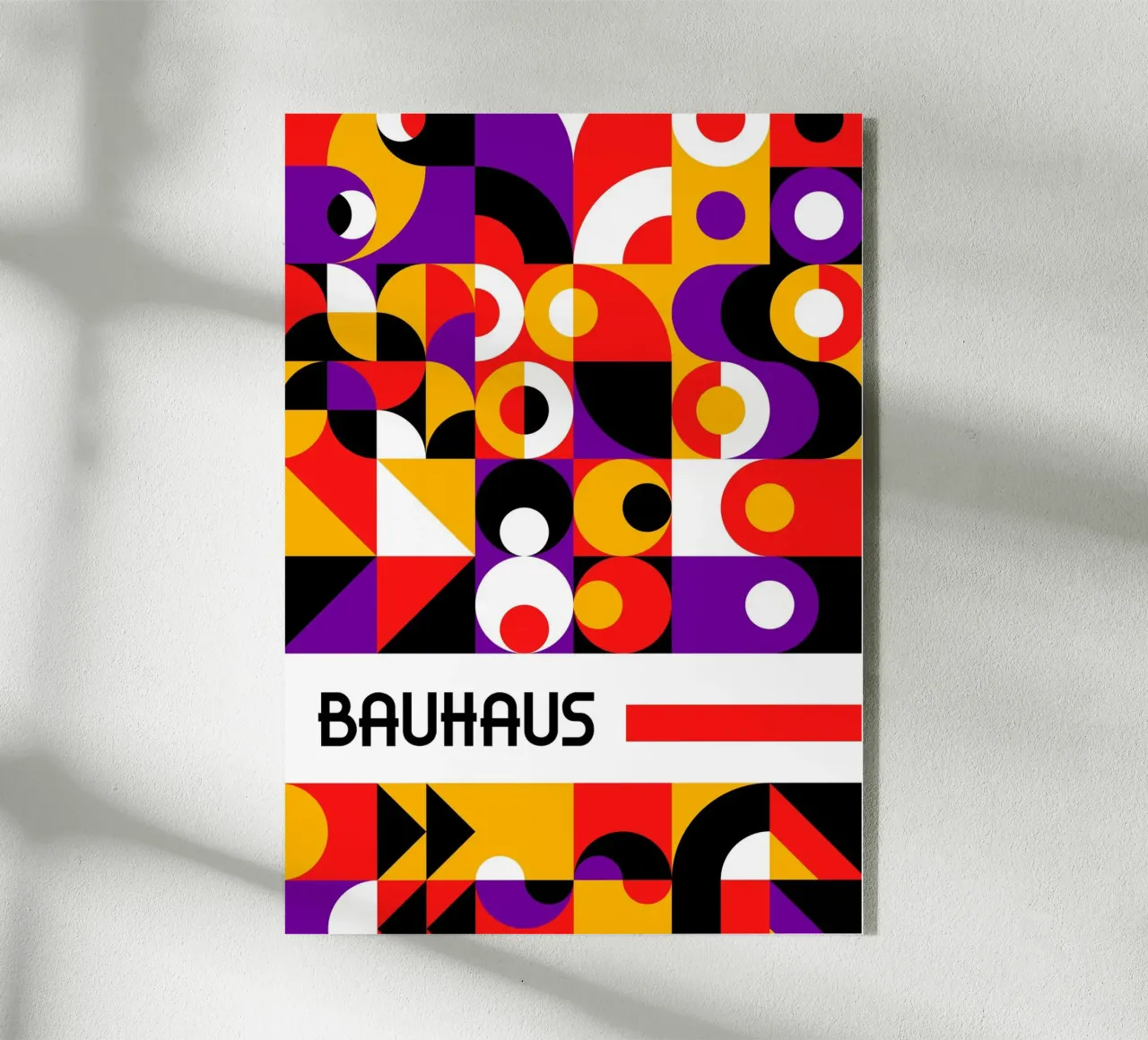 Bauhaus Total Composición Abstracta | Colores Primarios Geometri metacrilato de Grungeo