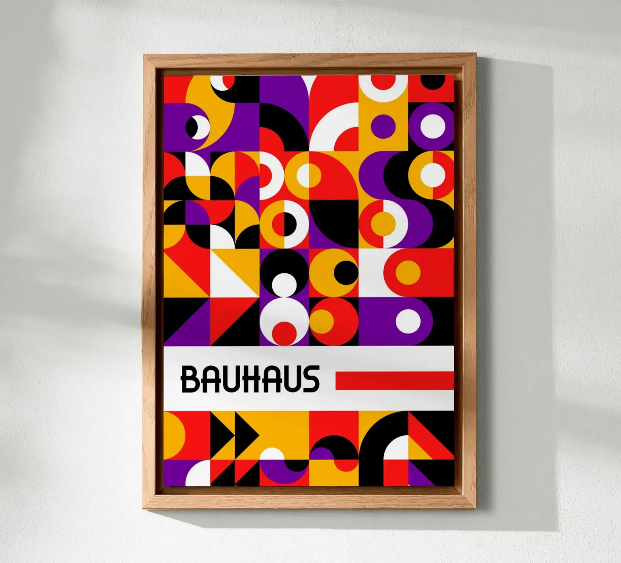 Bauhaus Composizione astratta totale | Colori primari Geometri alluminio dibond da Grungeo