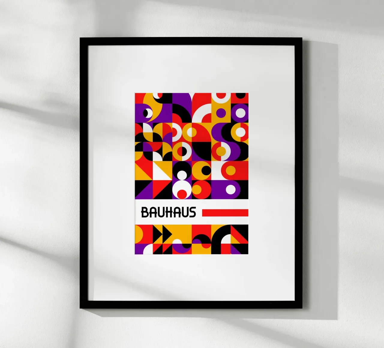 Bauhaus Total Composición Abstracta | Colores Primarios Geometri poster de Grungeo