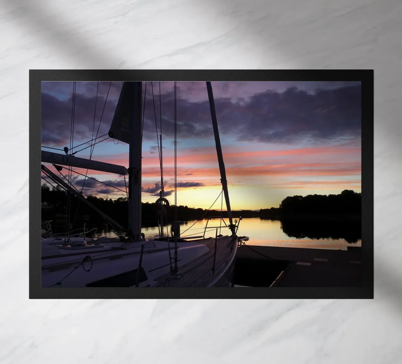 Tramonto sul porto turistico zerbino da Piccola Serenata