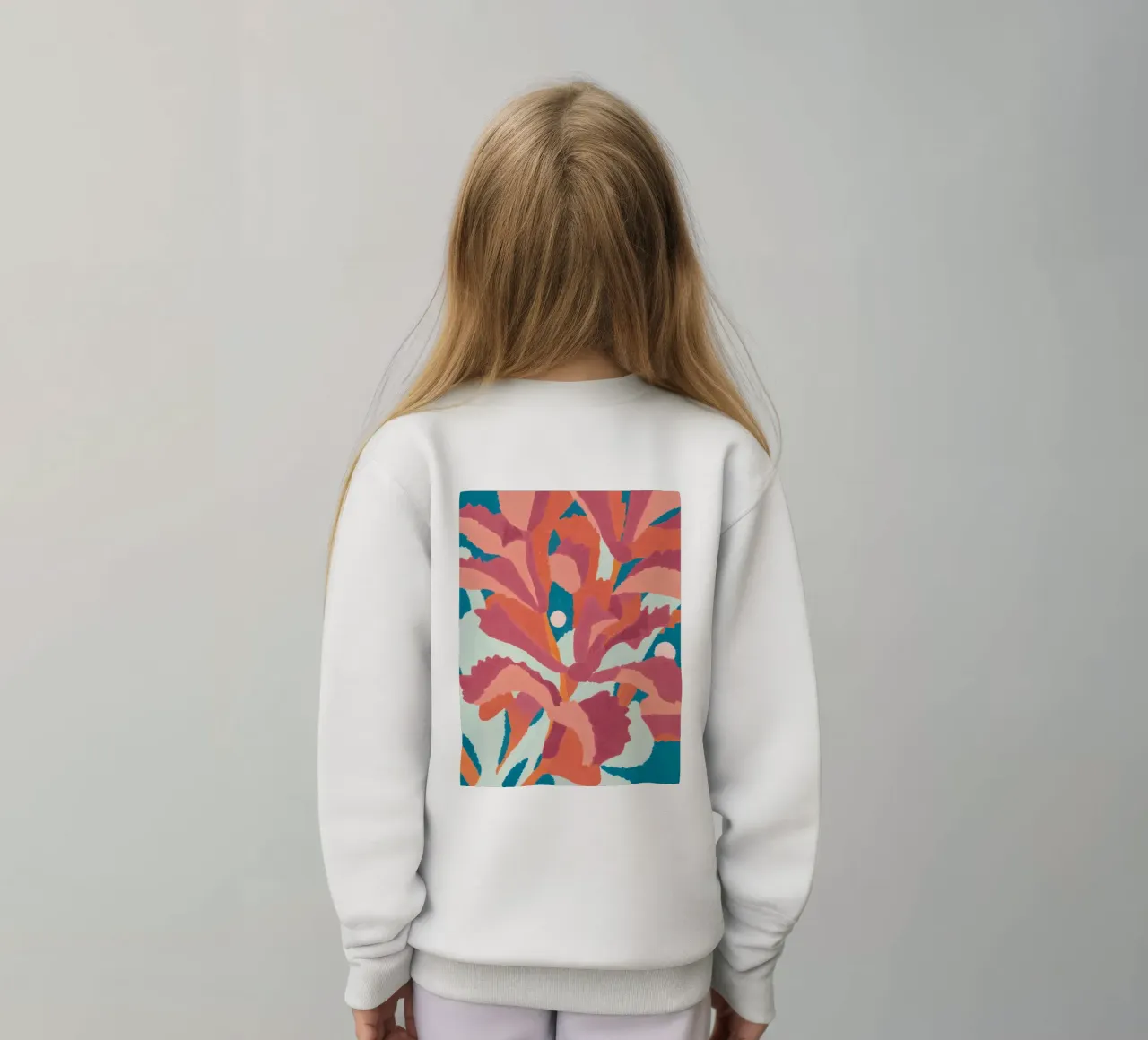 Abstract Bloom - Poster d'arte floreale moderna felpa bambino da Studio Sori