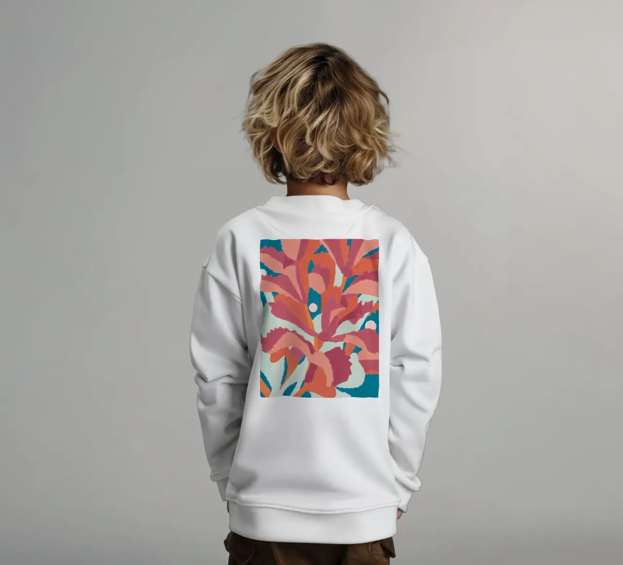 Abstract Bloom - Poster d'arte floreale moderna felpa bambino da Studio Sori