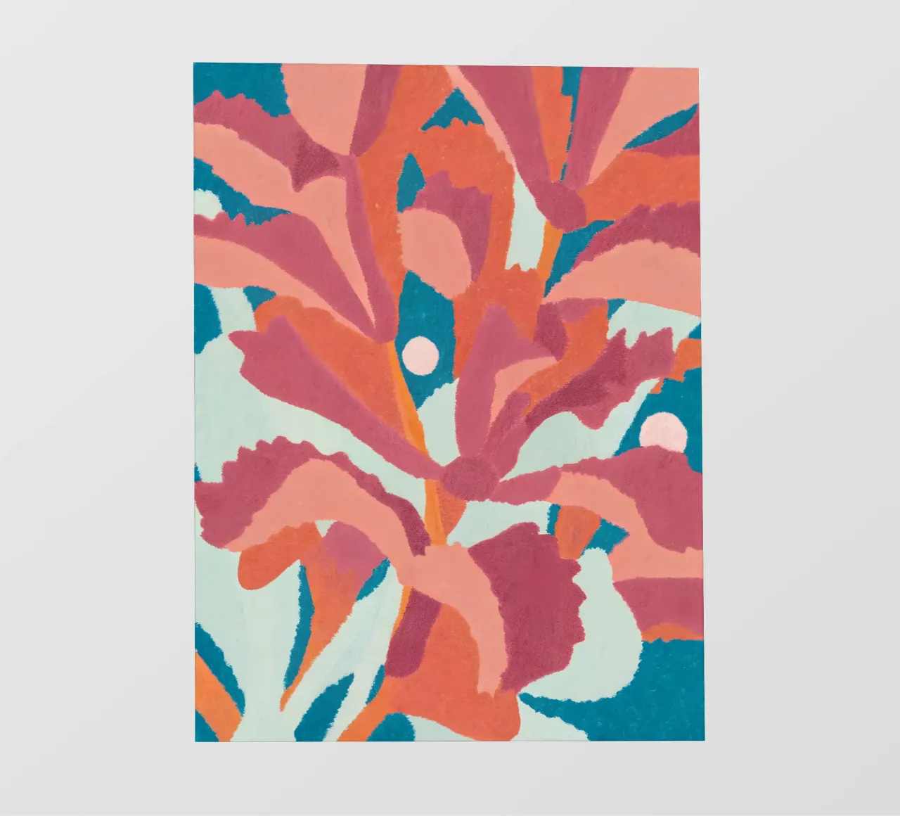 Abstract Bloom - Poster d'arte floreale moderna telo in pvc da Studio Sori