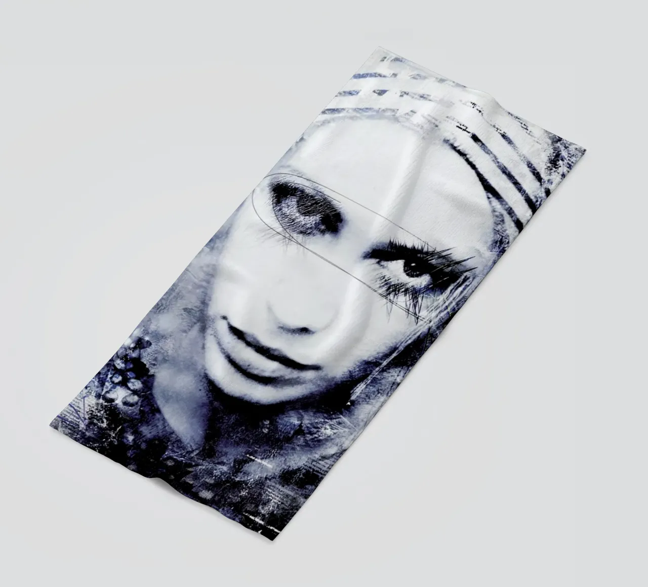 Clown Triste beach towel by Sandrine Pagnoux