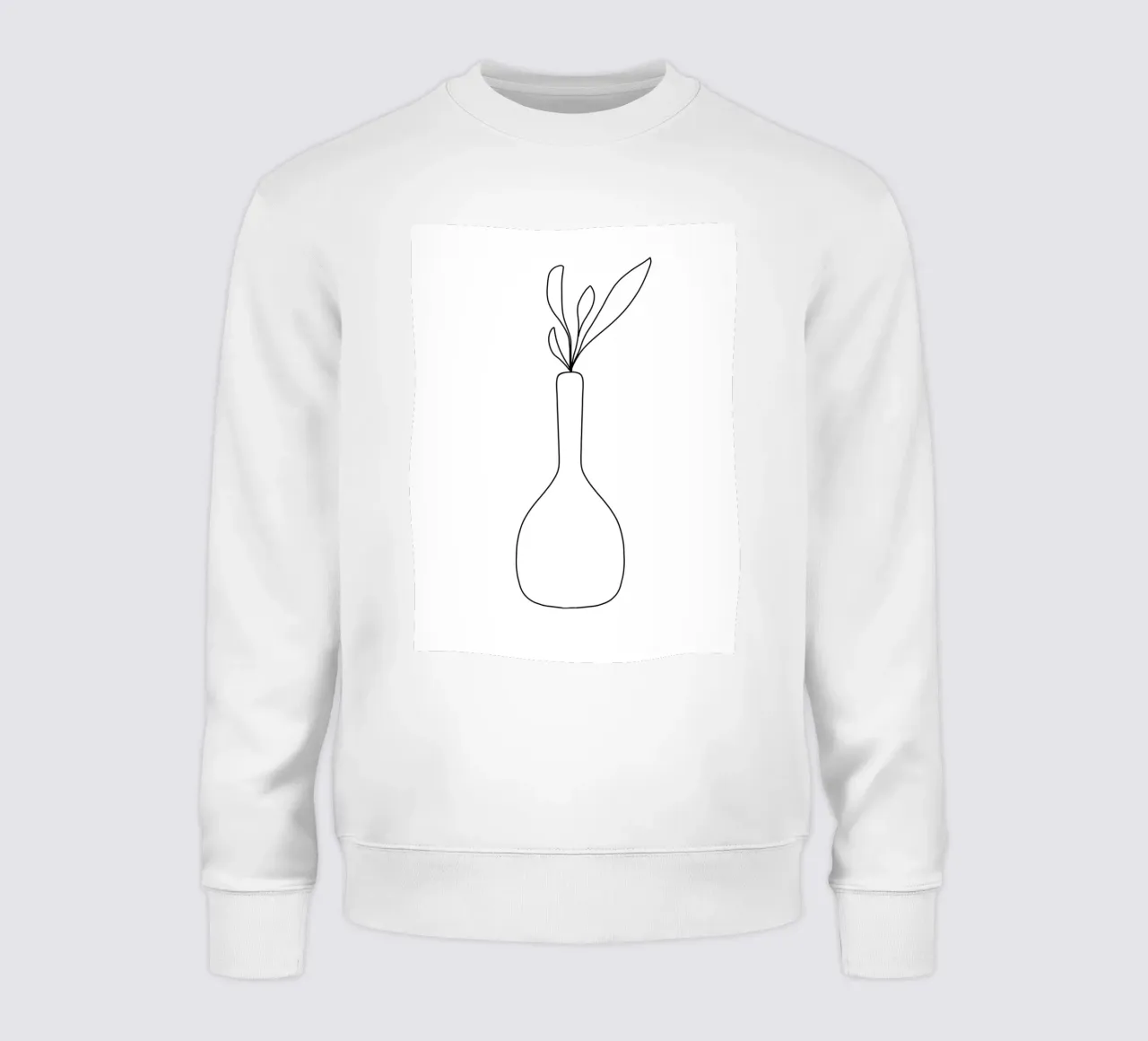 Minimalistische Vase – Line Art Design felpa da Whole©