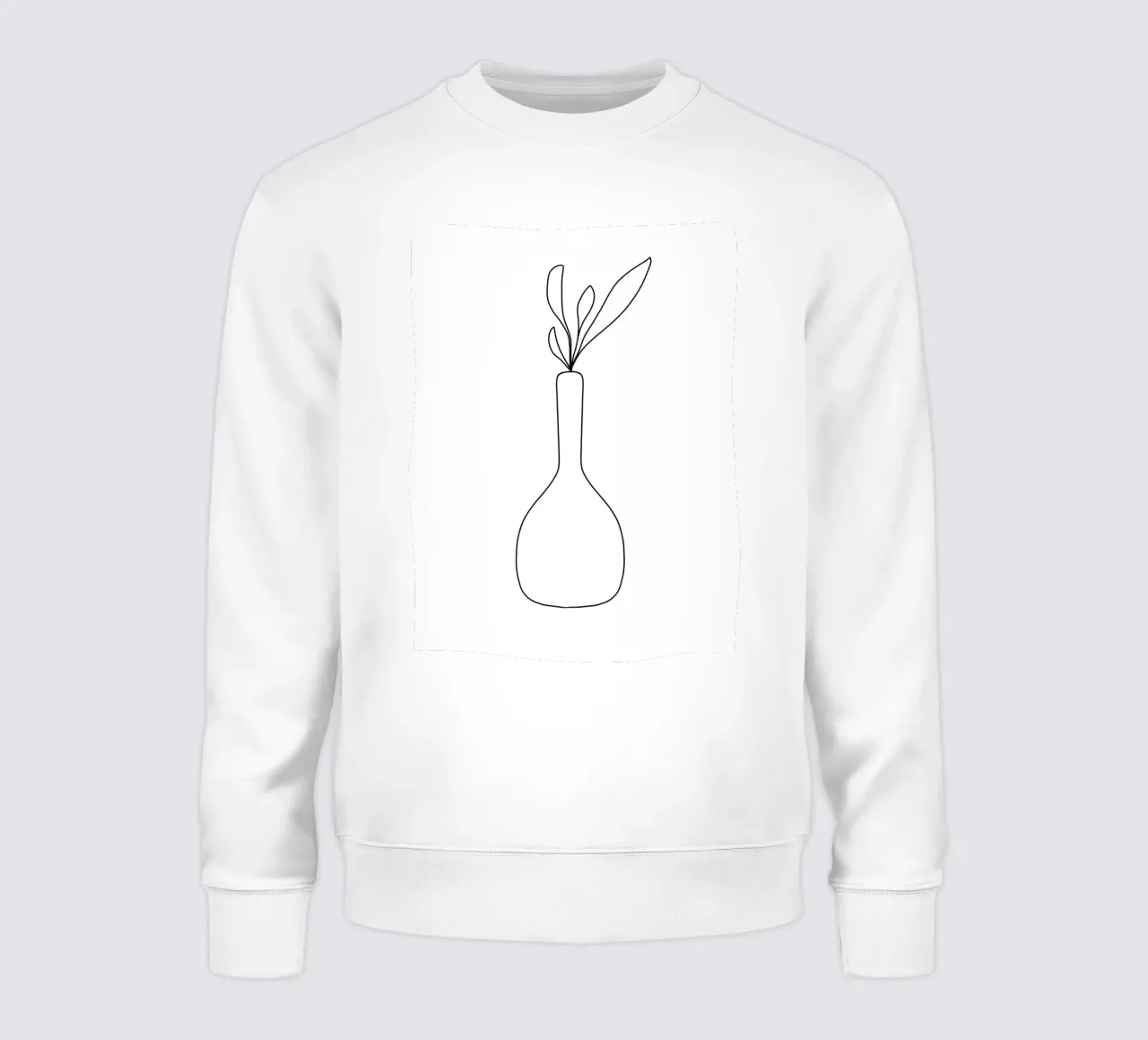 Minimalistische Vase – Line Art Design felpa da Whole©