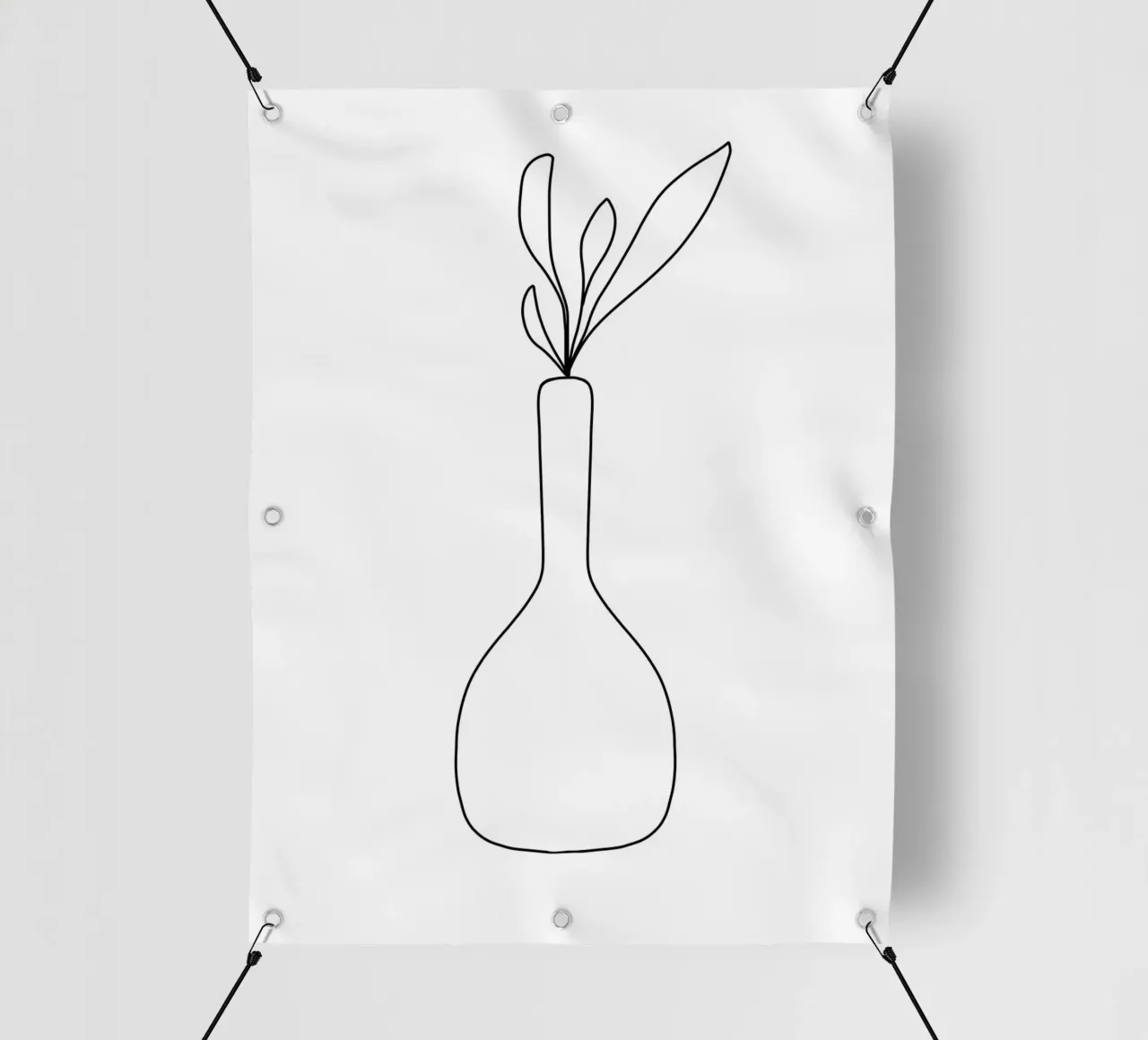Minimalistische Vase – Line Art Design telo in pvc da Whole©