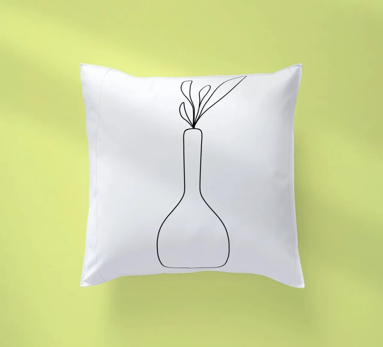 Minimalistische Vase – Line Art Design cuscino da Whole©
