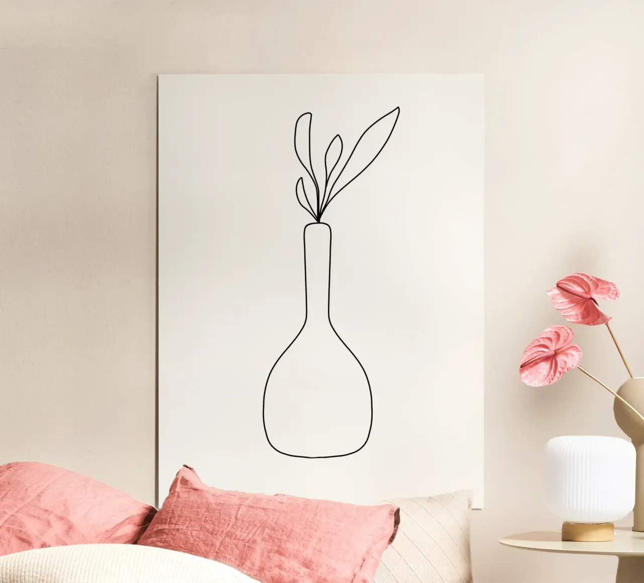 Minimalistische Vase – Line Art Design carta hahnemühle da Whole©