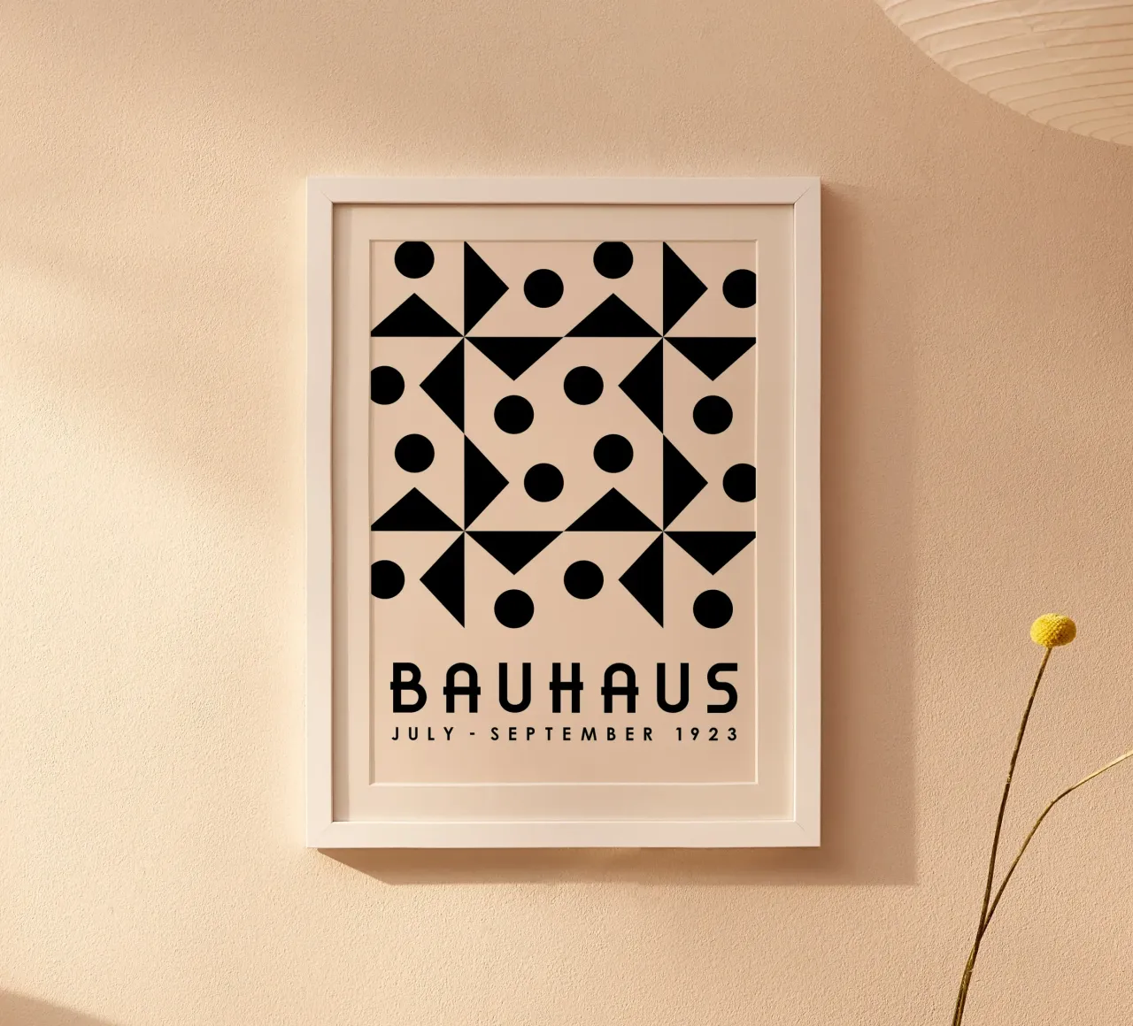 Bauhaus Forme geometriche bianco nero Minimalismo Op Art carta hahnemühle da Grungeo