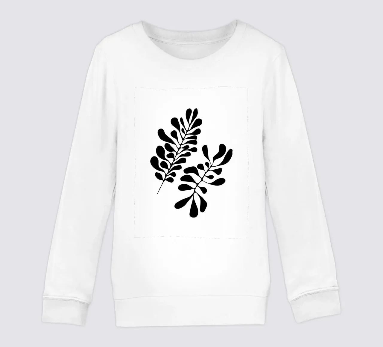 Silhouette botanica - Design minimalista di foglie felpa bambino da Whole©