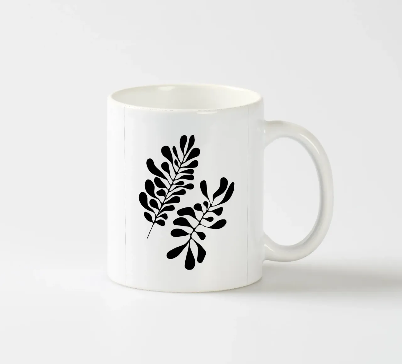Silhouette botanica - Design minimalista di foglie tazza in ceramica da Whole©