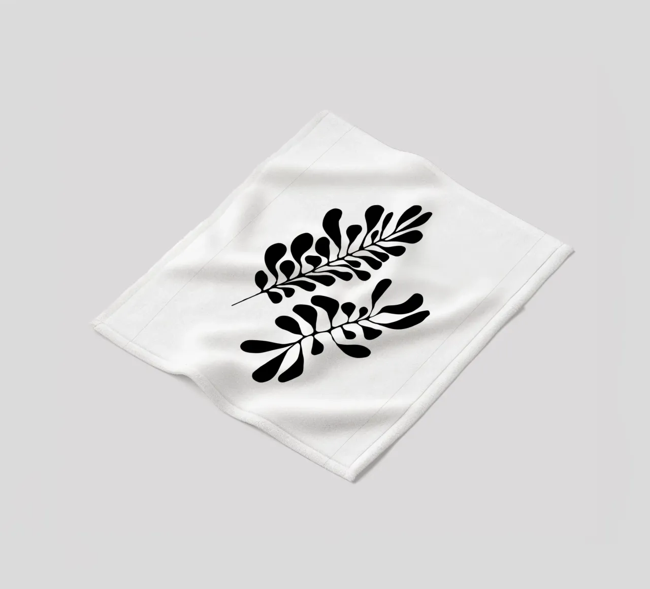 Silhouette botanica - Design minimalista di foglie coperta in pile da Whole©