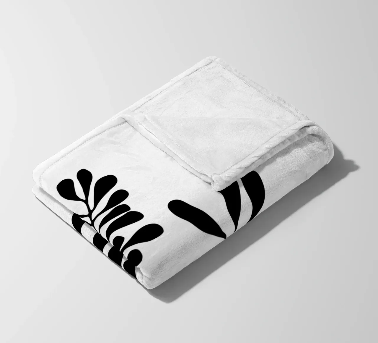 Silhouette botanica - Design minimalista di foglie coperta in pile da Whole©