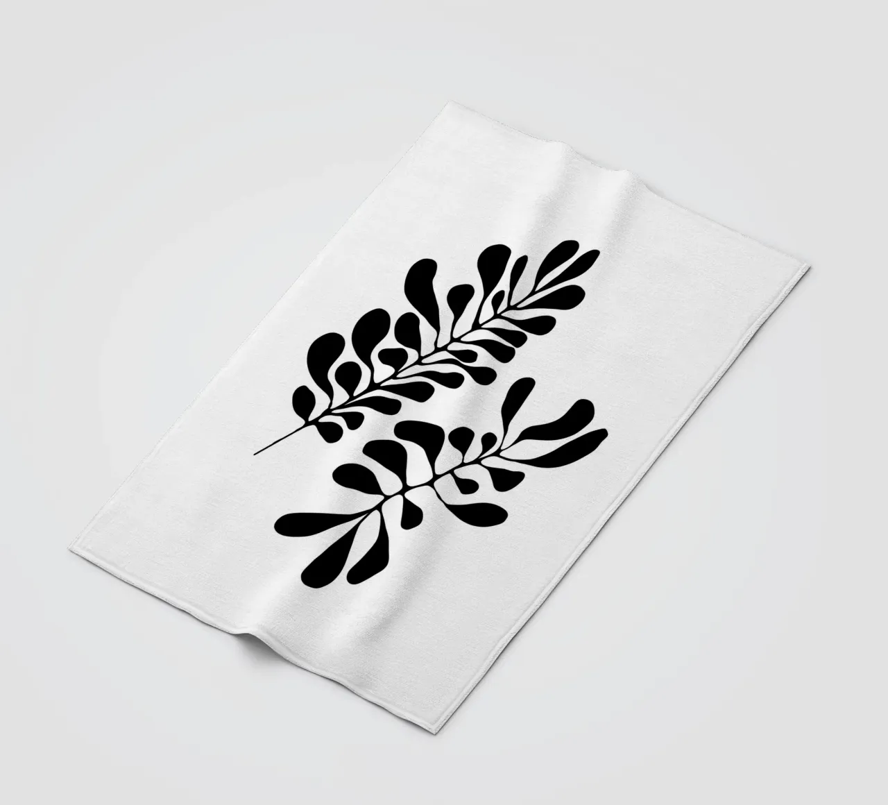 Silhouette botanica - Design minimalista di foglie coperta in pile da Whole©