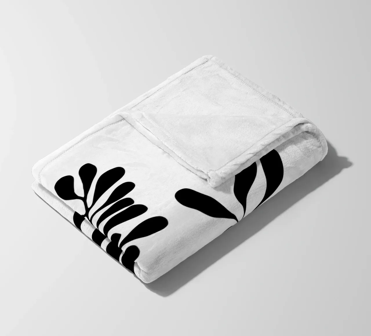 Silhouette botanica - Design minimalista di foglie coperta in pile da Whole©
