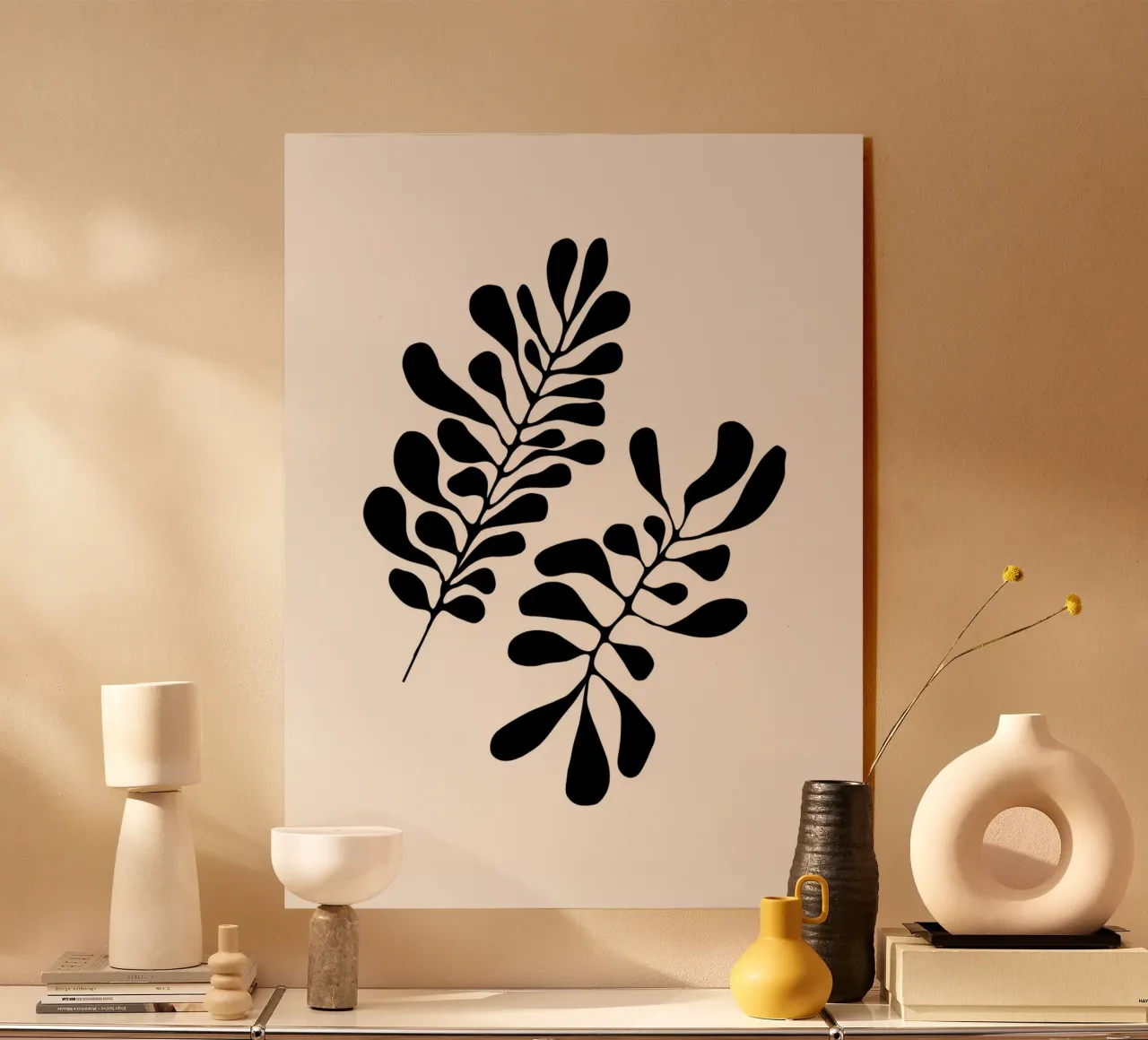 Silhouette botanica - Design minimalista di foglie plexiglass da Whole©