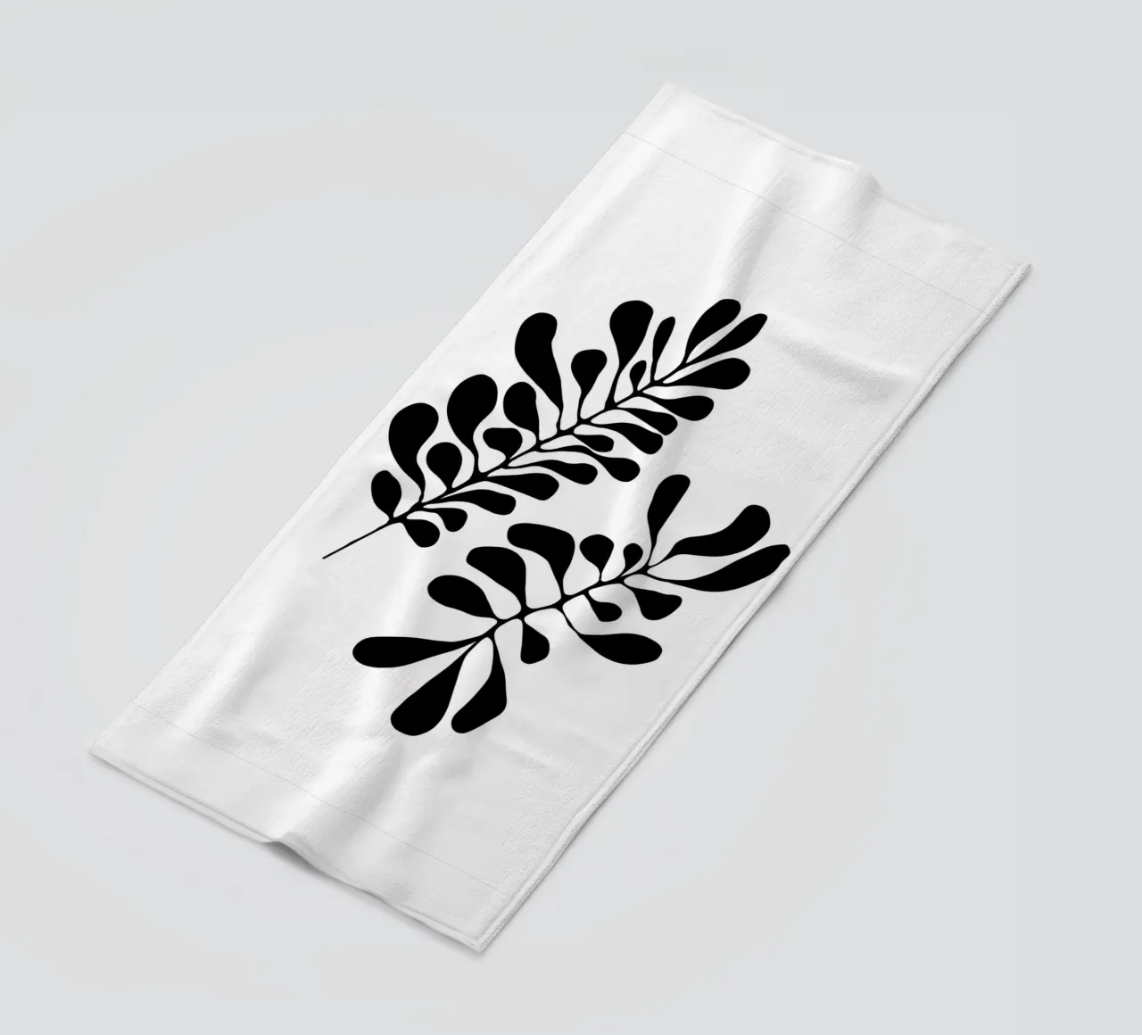Silhouette botanica - Design minimalista di foglie telo mare da Whole©