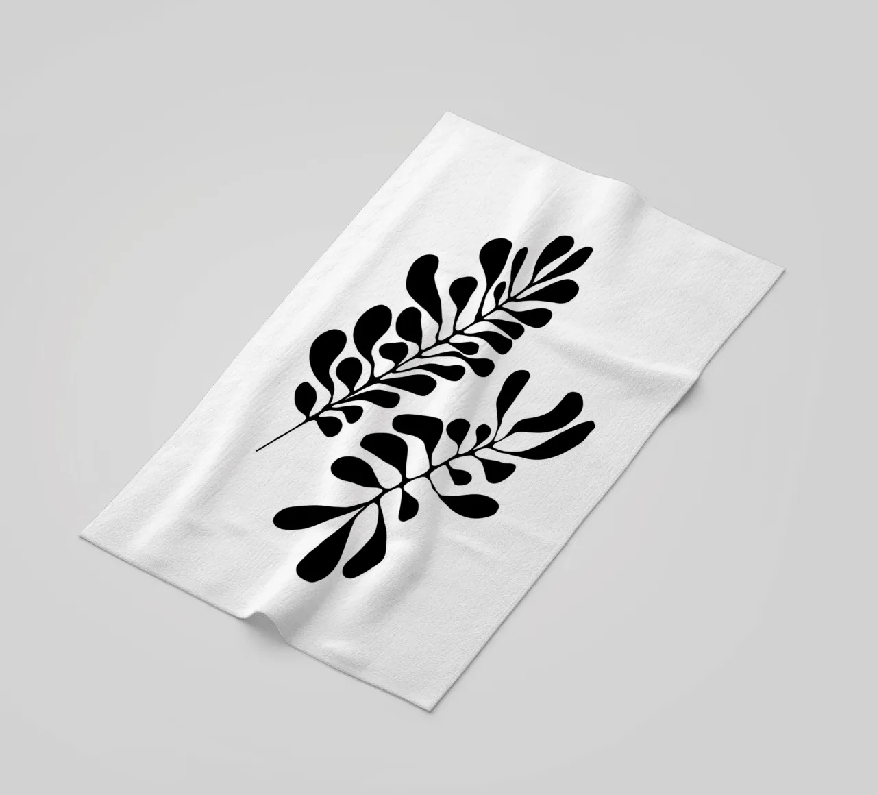 Silhouette botanica - Design minimalista di foglie telo mare da Whole©