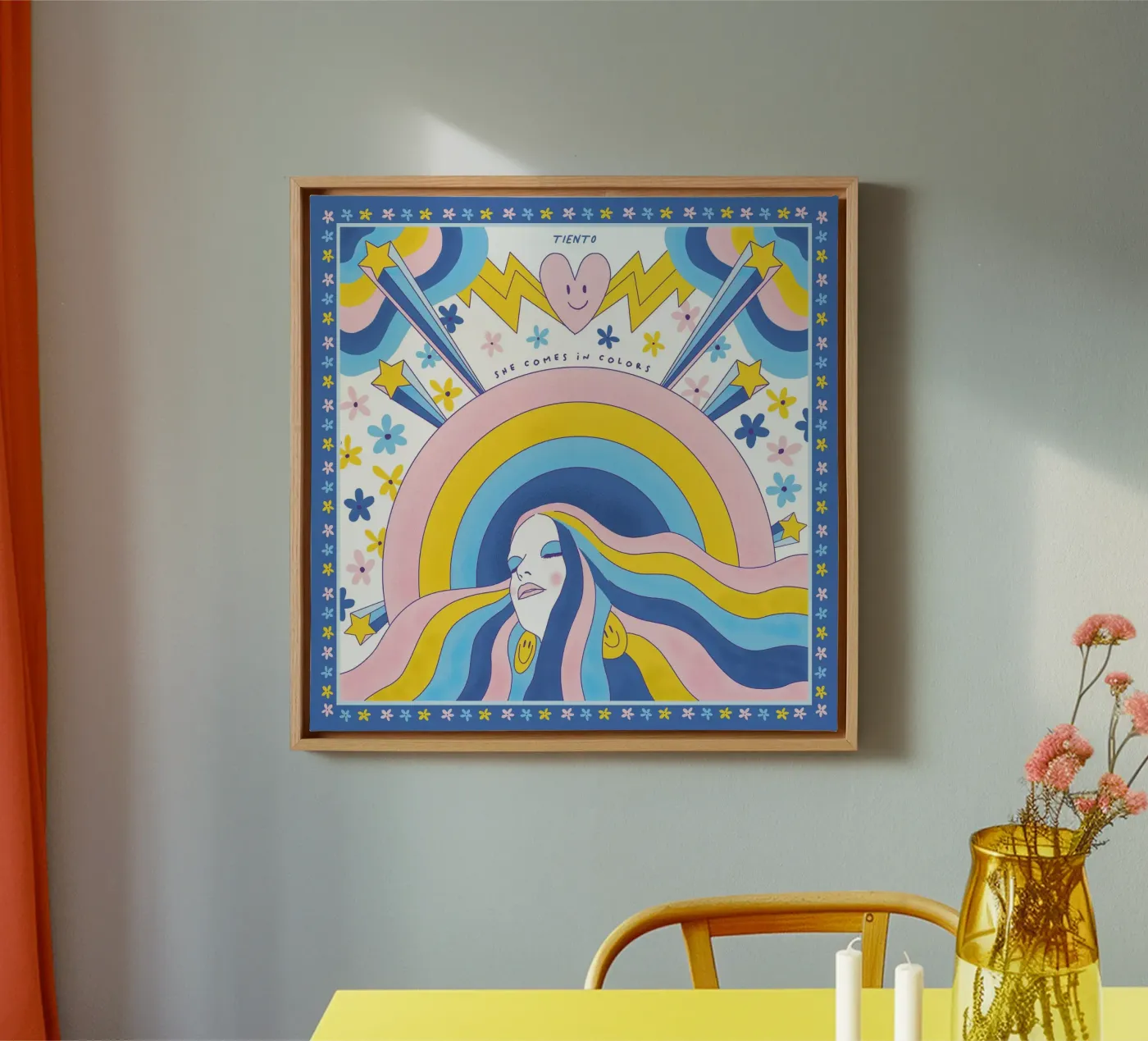 Rainbow canvas van tiento