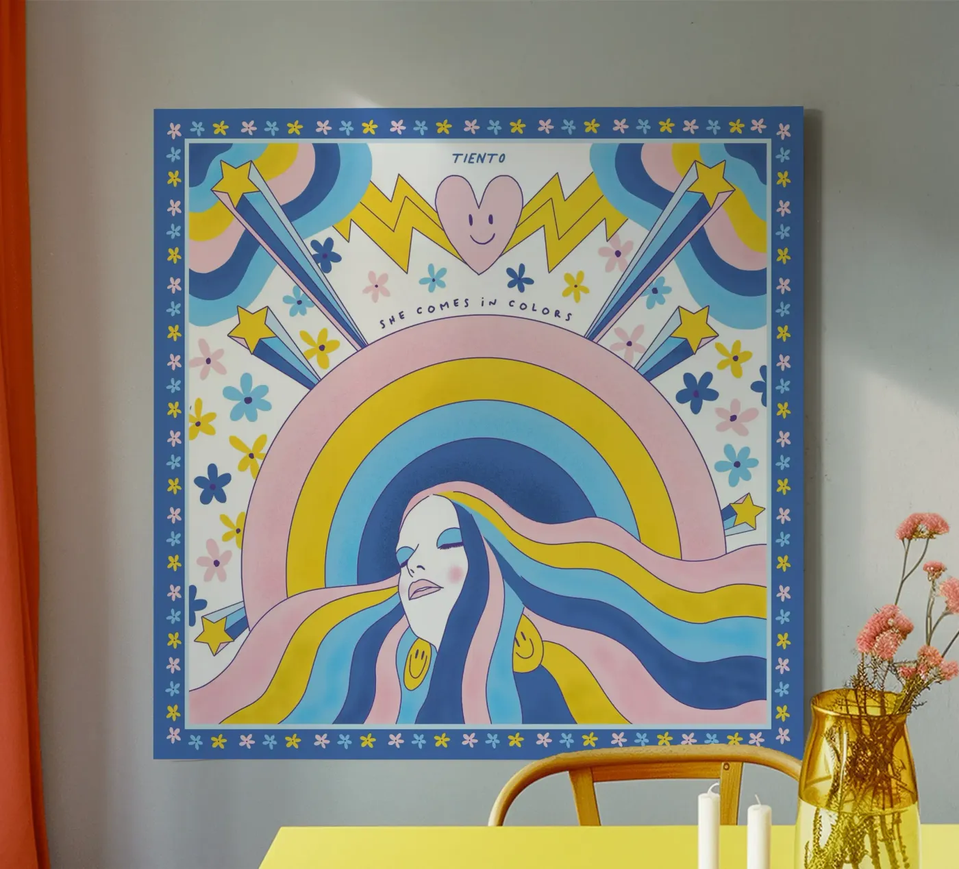 Rainbow canvas van tiento