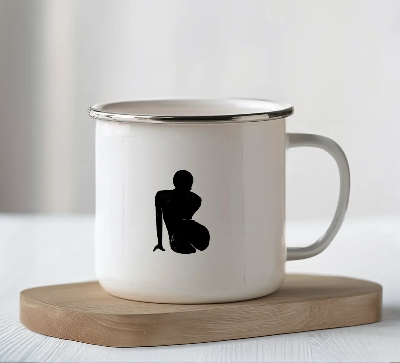 Figura minimalista - Silhouette Art tazza in smalto da Whole©