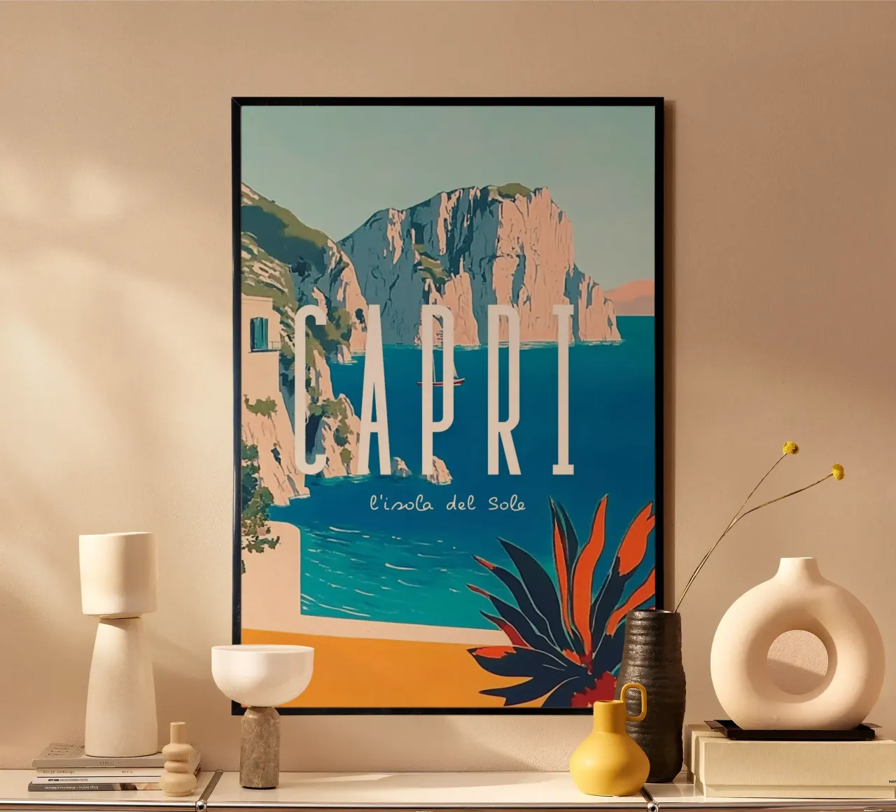 Capri poster con telaio in legno da NORDLICHT DESIGNS