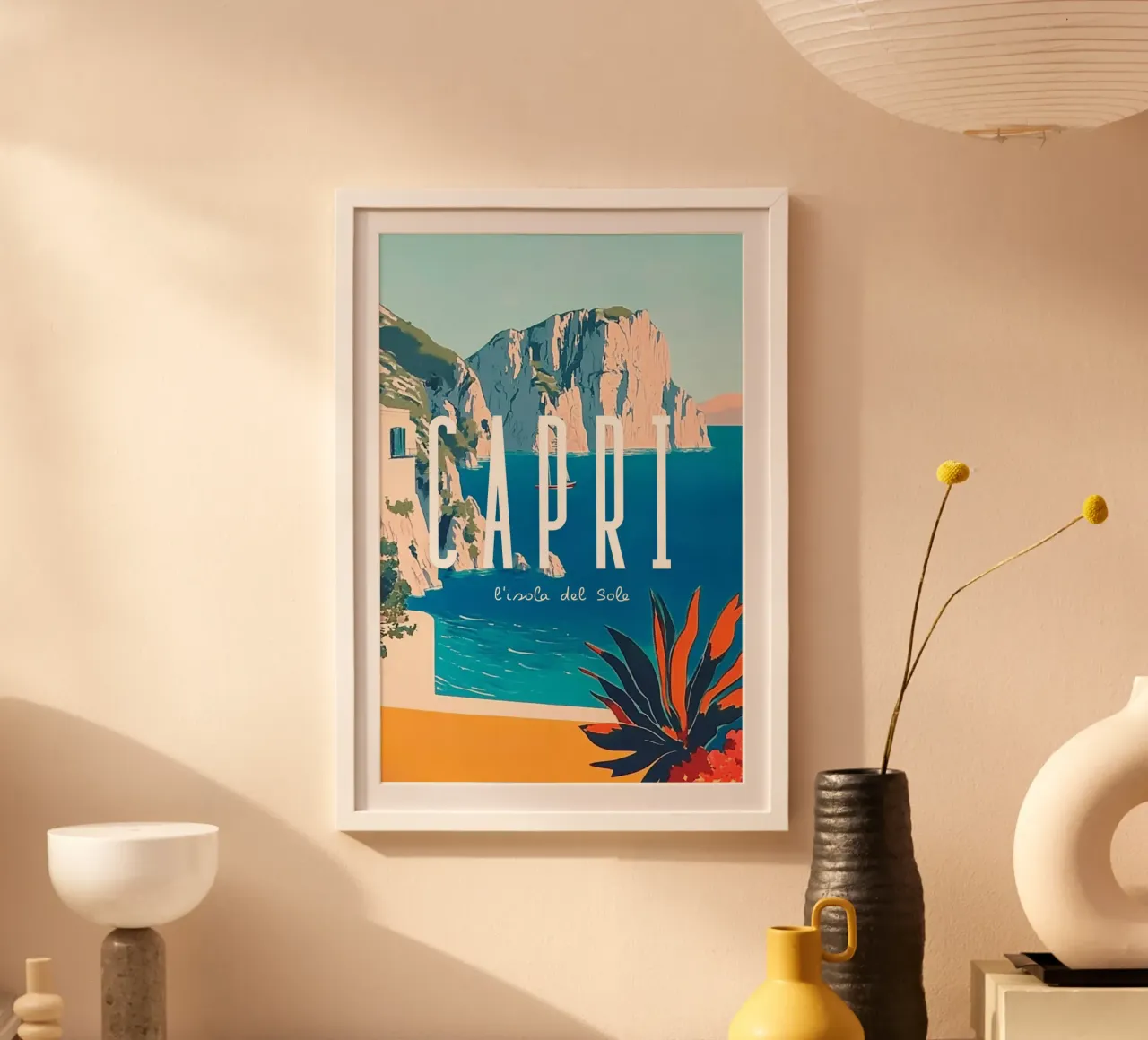 Capri poster con telaio in legno da NORDLICHT DESIGNS