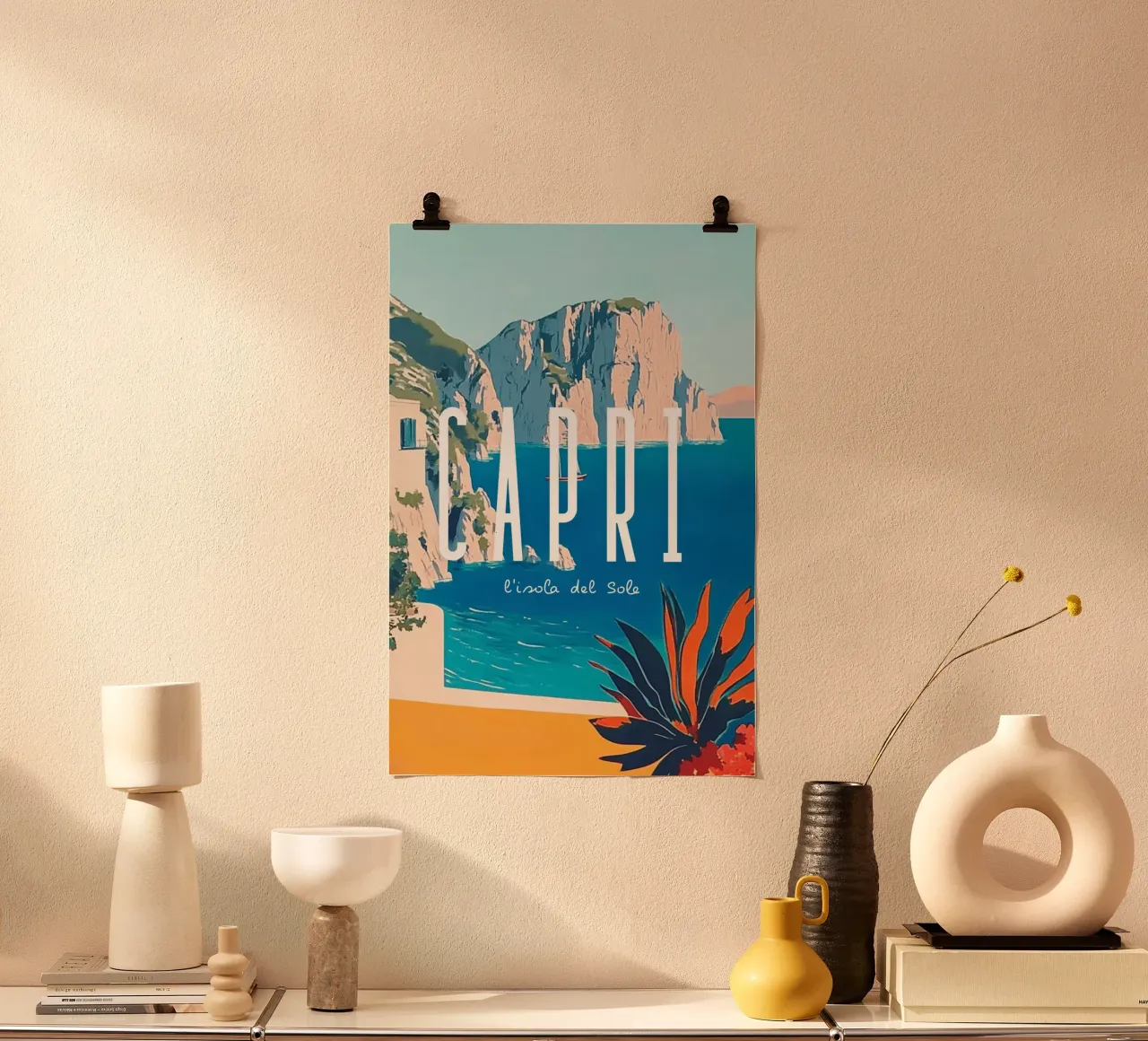 Capri poster con telaio in legno da NORDLICHT DESIGNS