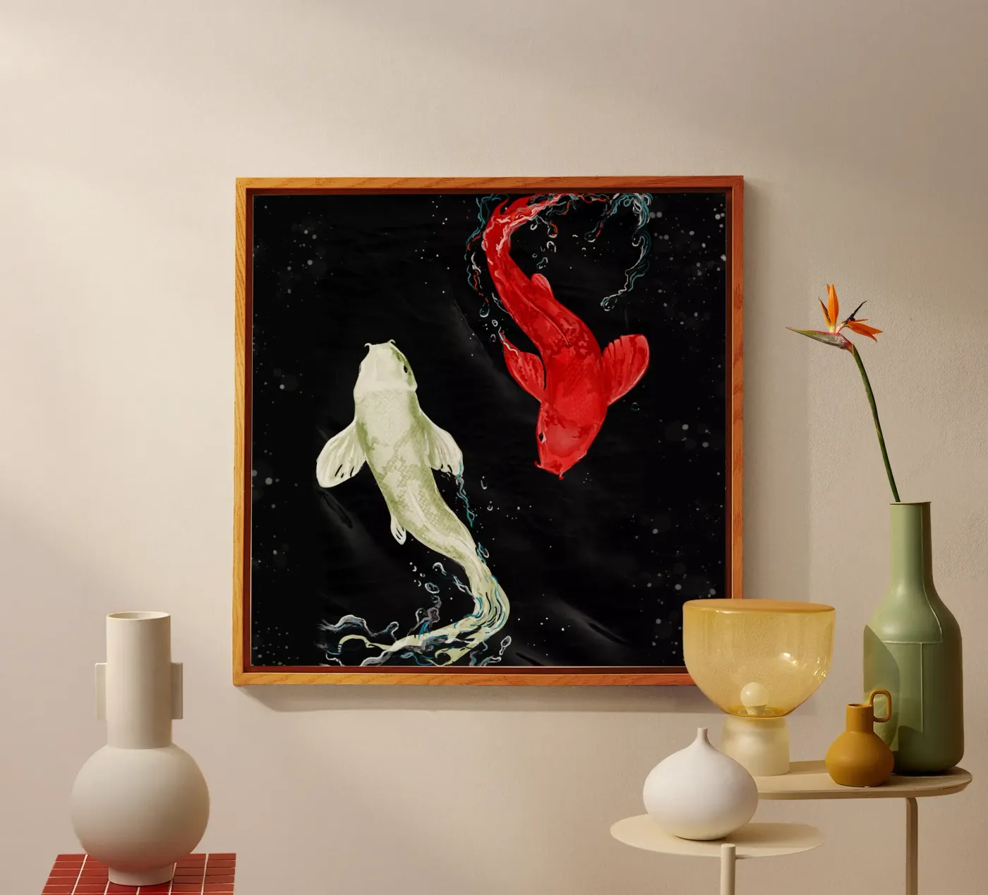 Pesci Koi plexiglass da Eva Nev