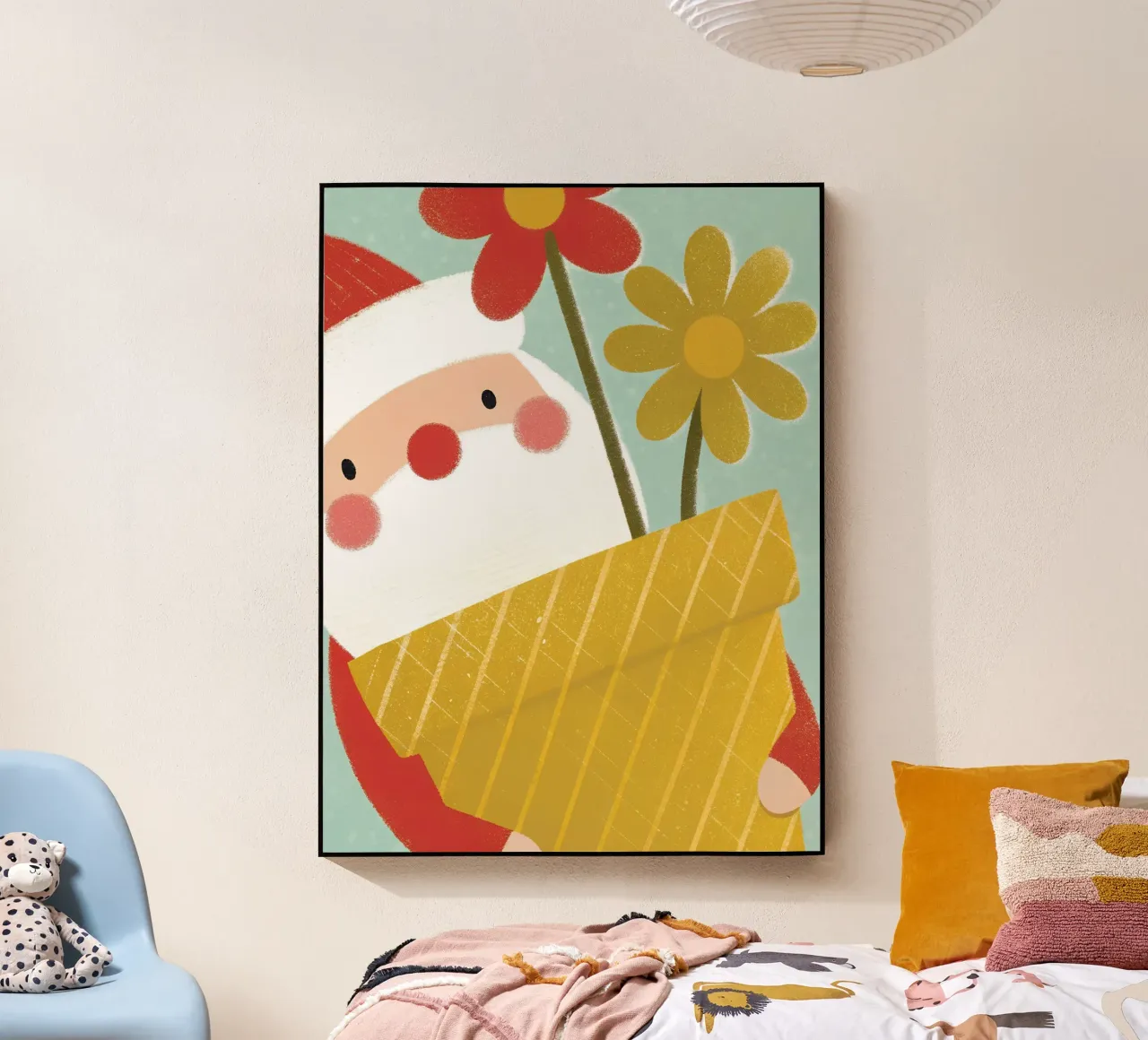 Babbo Natale e i fiori plexiglass da LOYAL SHOP