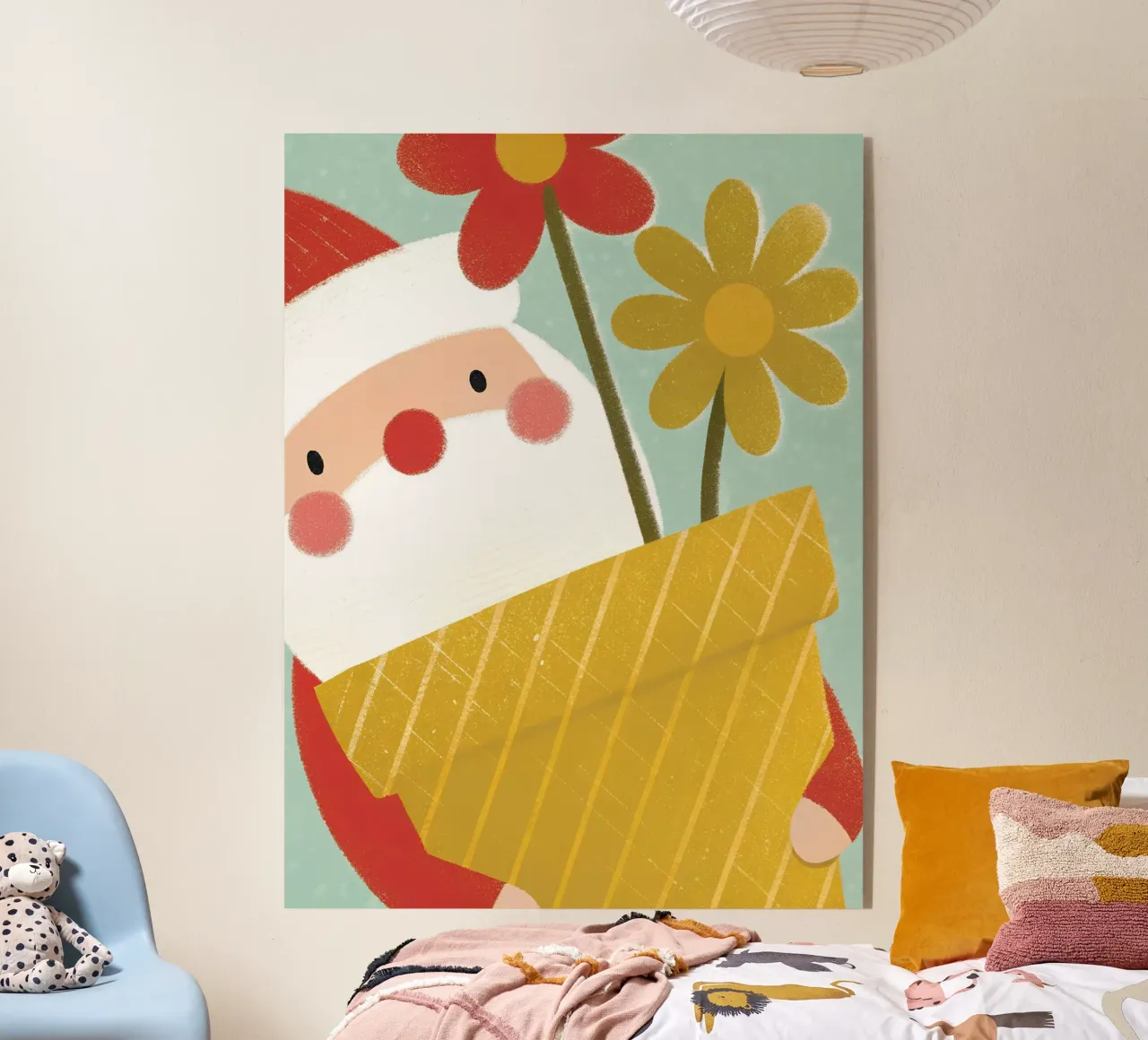 Babbo Natale e i fiori plexiglass da LOYAL SHOP