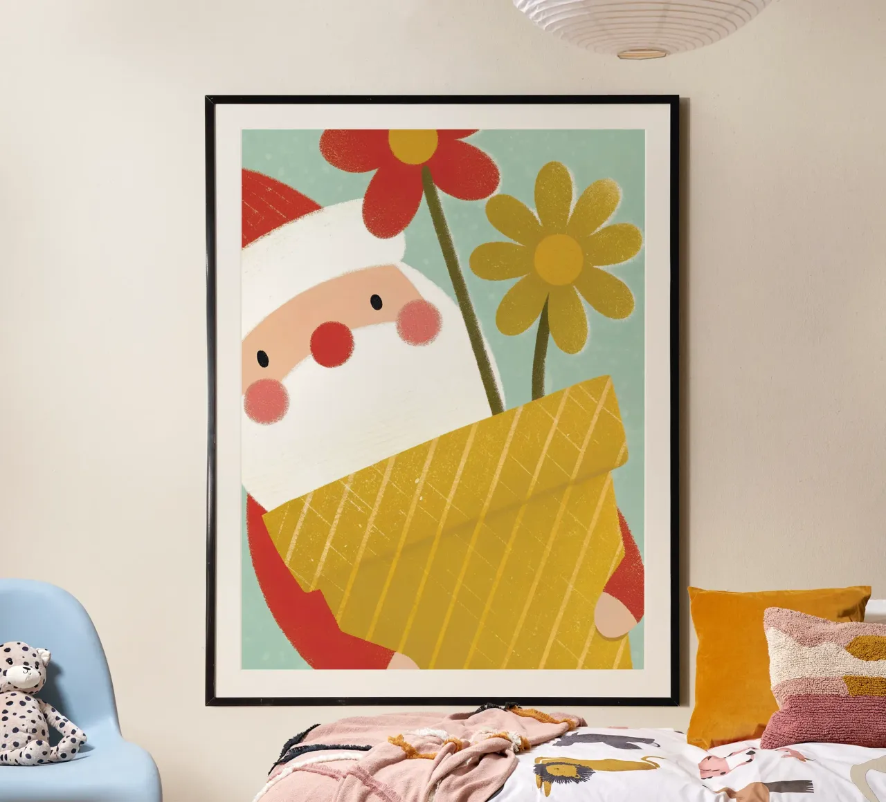 Babbo Natale e i fiori carta hahnemühle da LOYAL SHOP