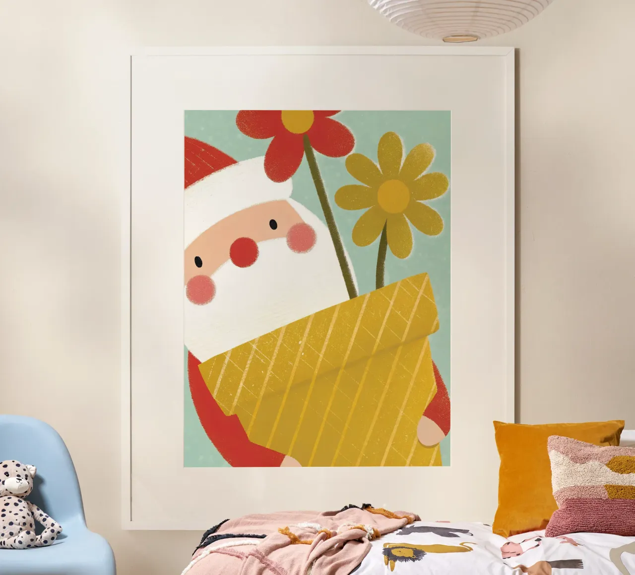 Babbo Natale e i fiori carta hahnemühle da LOYAL SHOP