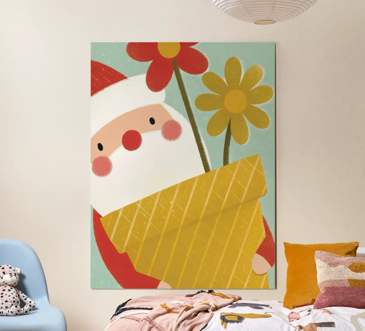 Babbo Natale e i fiori carta hahnemühle da LOYAL SHOP