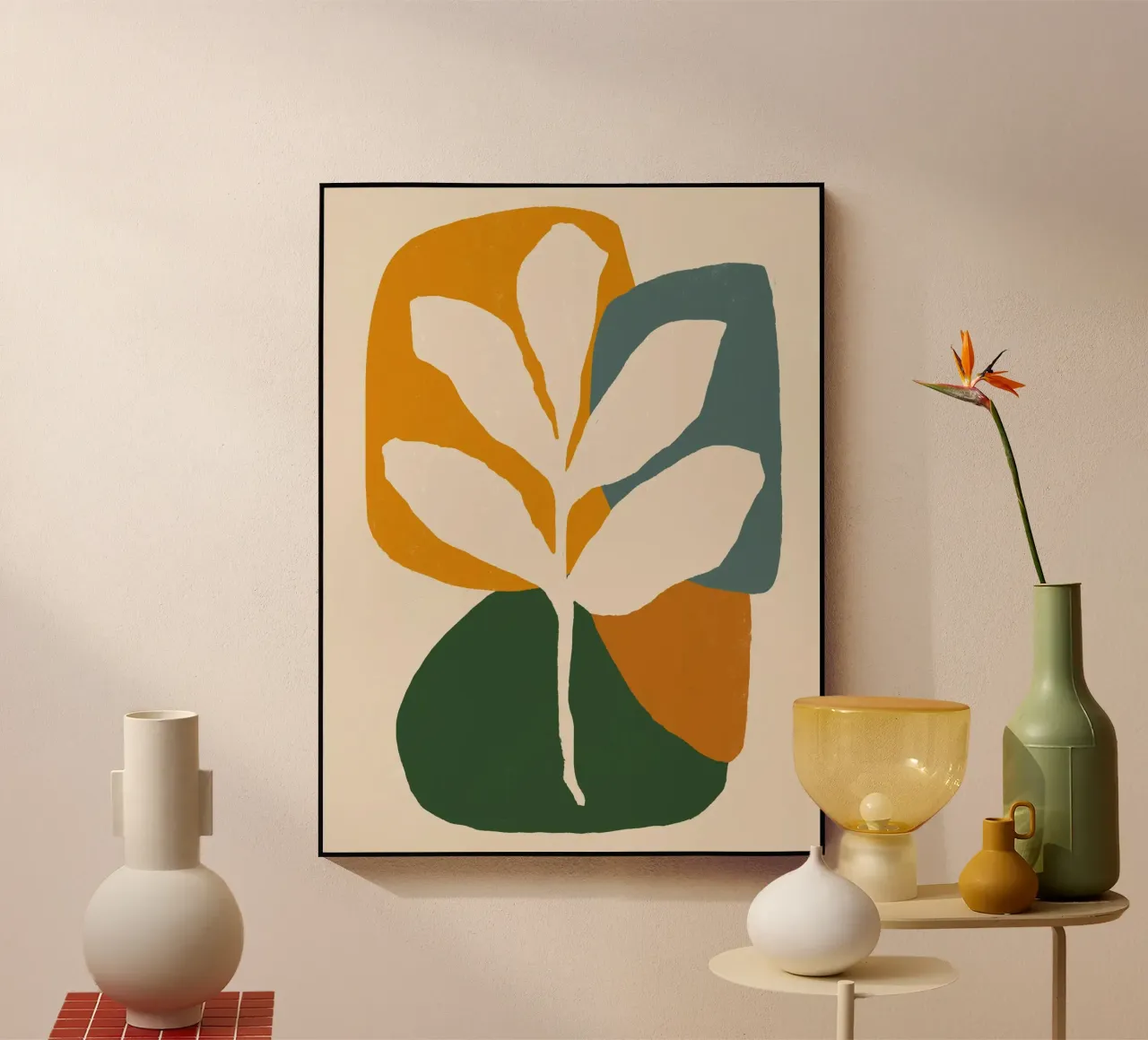 Abstracte bladcompositie acryl van Life of Pie
