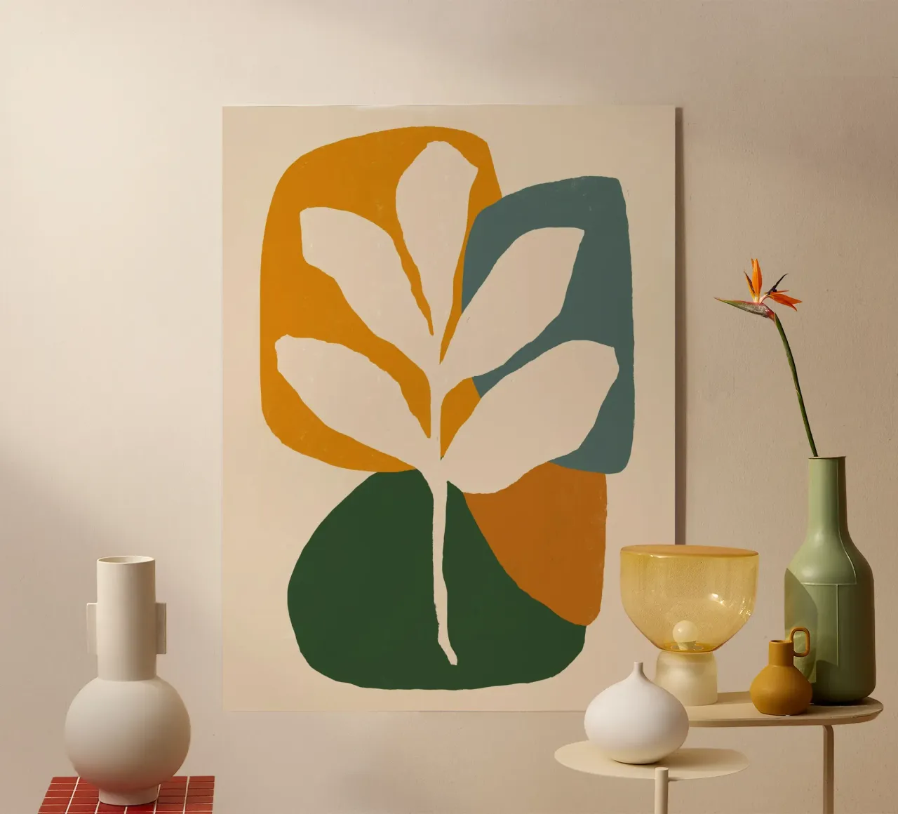 Abstracte bladcompositie acryl van Life of Pie