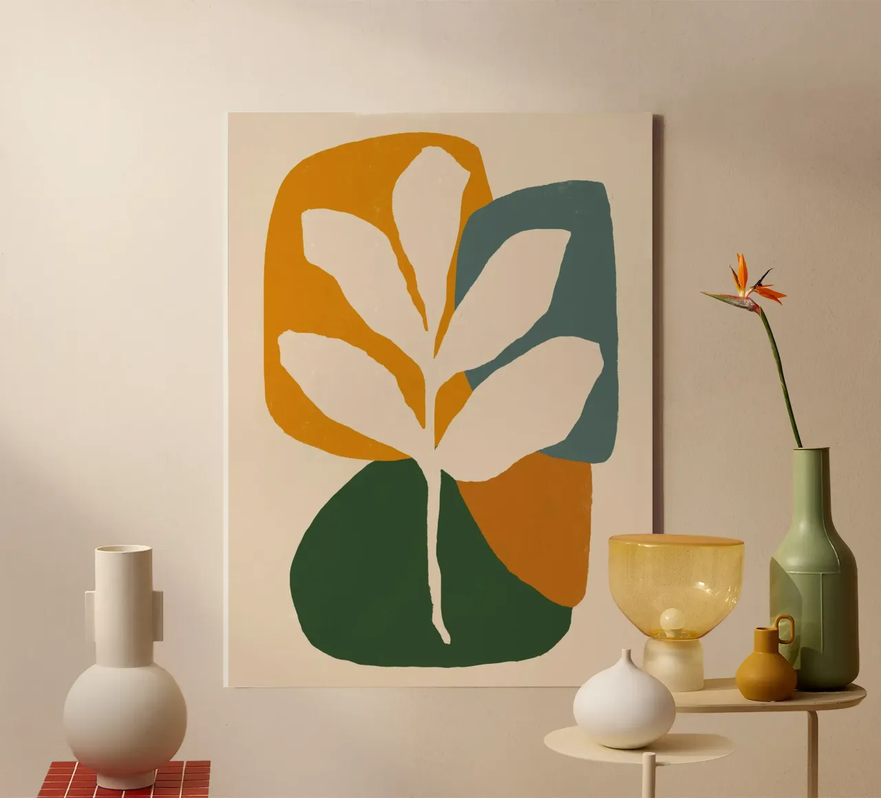 Abstract Leaf Composition canvas by Life of Pie