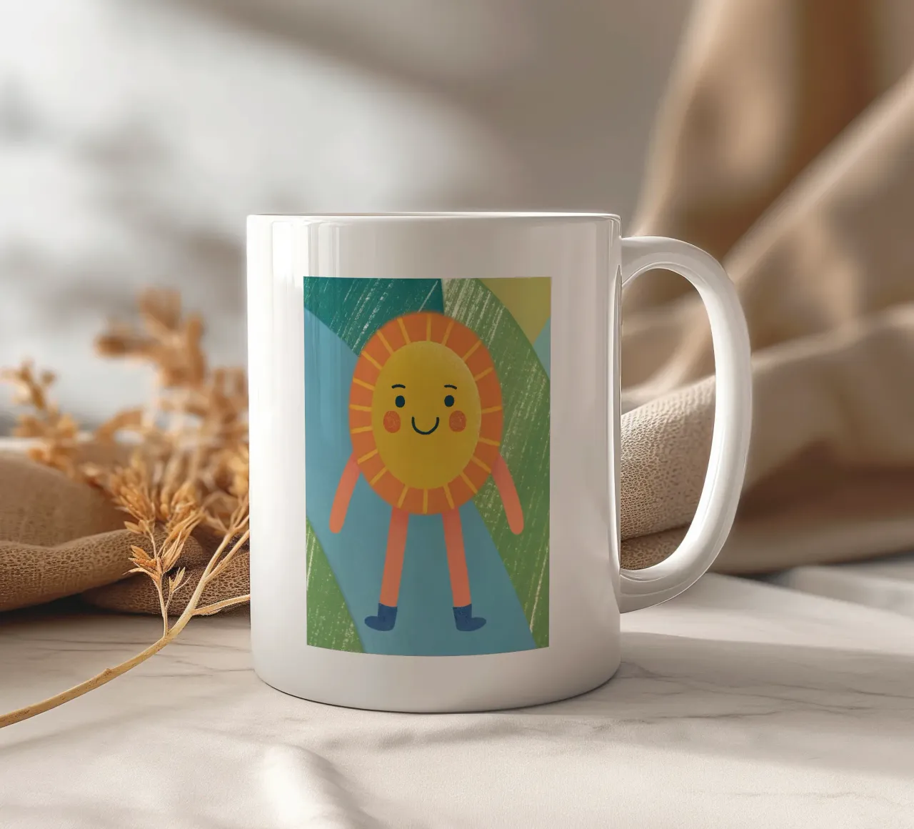 Sole che cammina tazza in ceramica da LOYAL SHOP