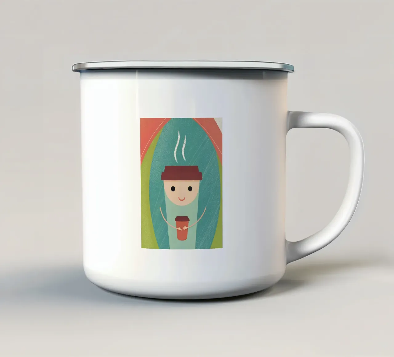 Tazza da caffè carina tazza in smalto da LOYAL SHOP
