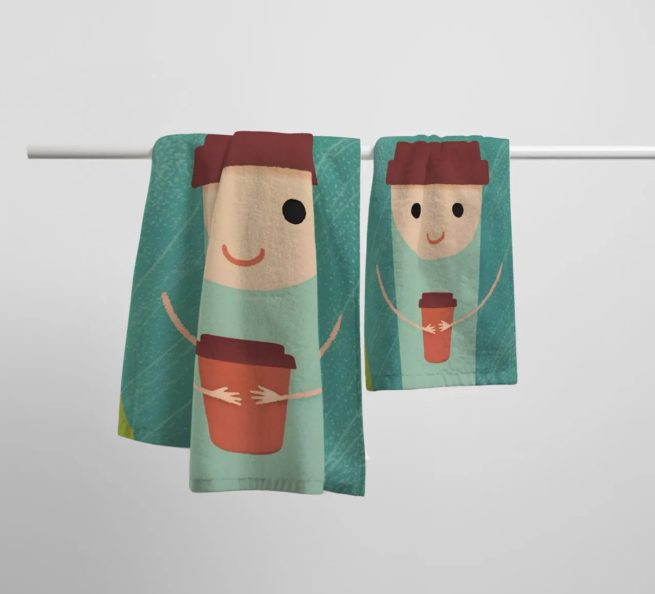 Tazza da caffè carina asciugamano da bagno da LOYAL SHOP