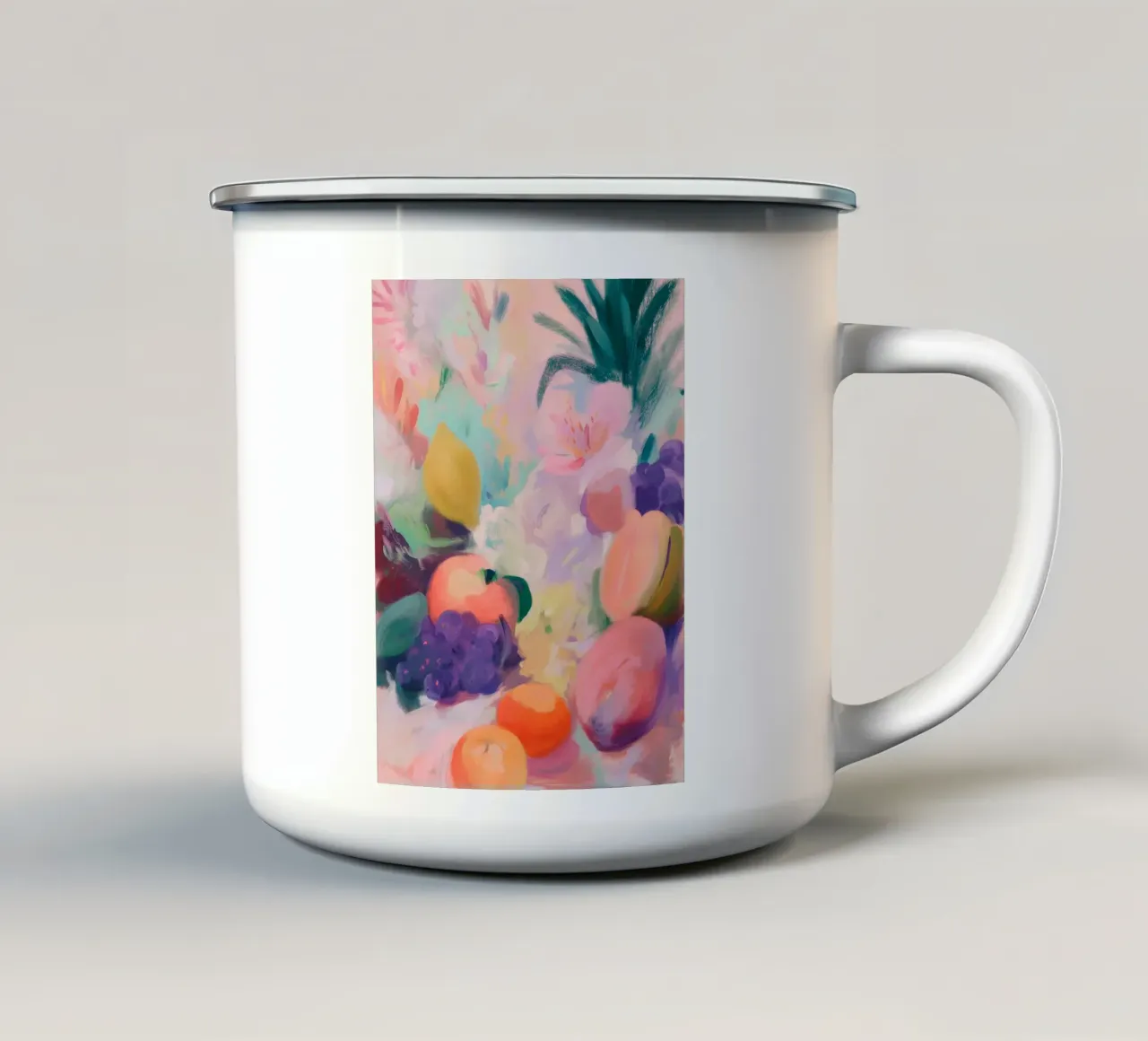 Il tripudio di colori dell'estate tazza in smalto da Carina Pop & Pastell