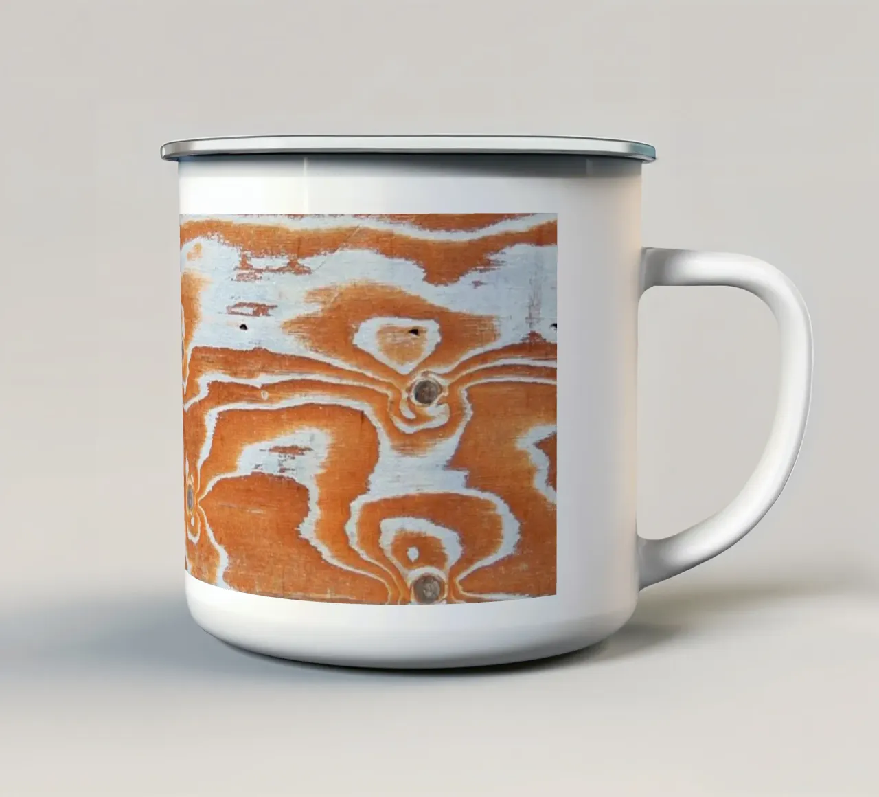 Wood pattern tazza in smalto da Fjöllart