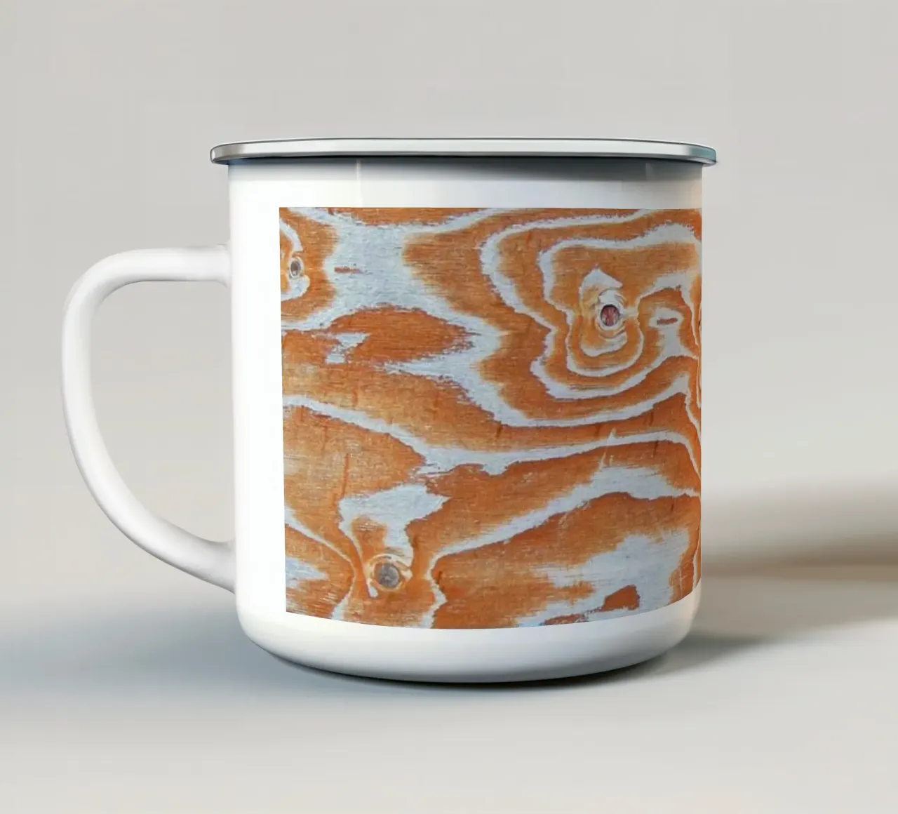 Wood pattern tazza in smalto da Fjöllart