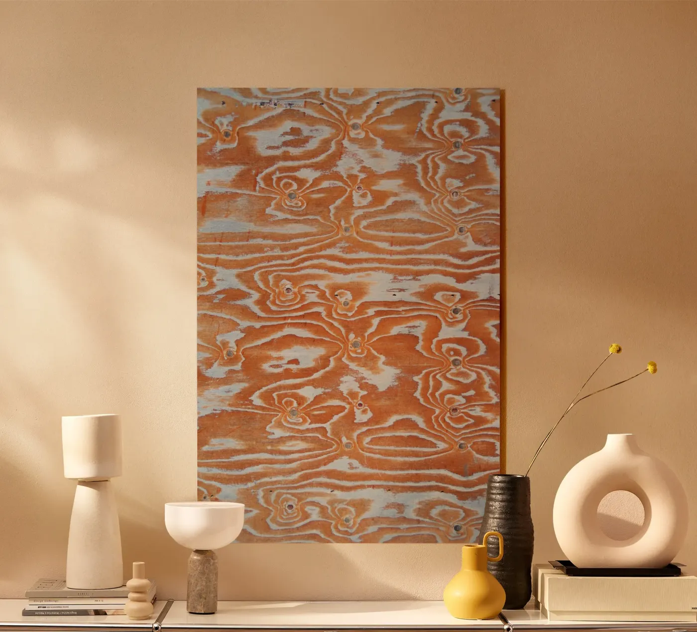 Wood pattern acryl van Fjöllart
